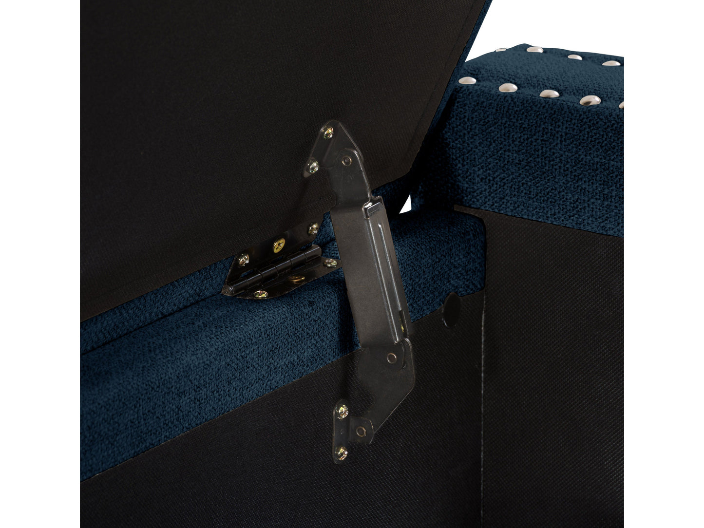 navy blue End of Bed Storage Bench Luna Collection detail image by CorLiving#color_luna-navy-blue