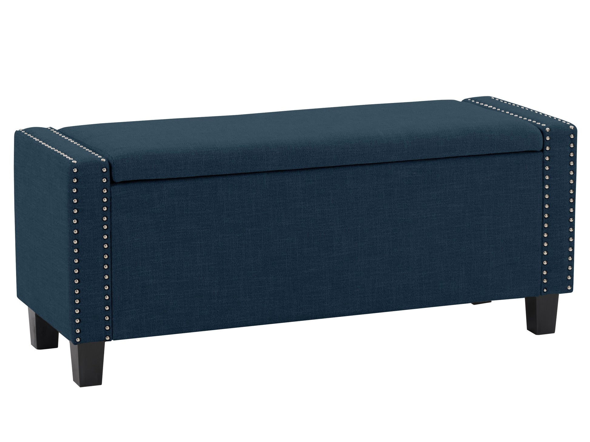 navy blue End of Bed Storage Bench Luna Collection product image by CorLiving#color_luna-navy-blue