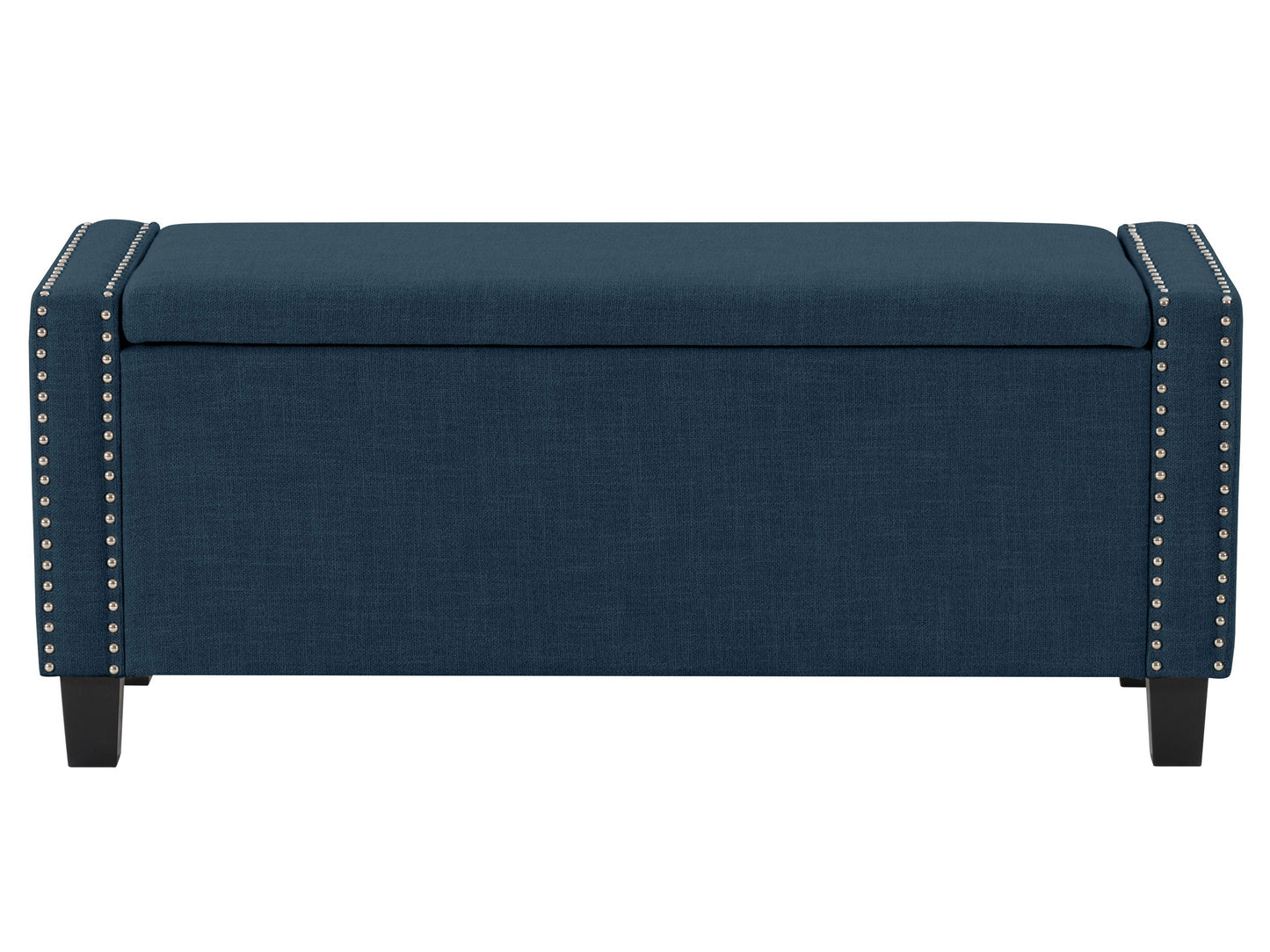 navy blue End of Bed Storage Bench Luna Collection product image by CorLiving#color_luna-navy-blue