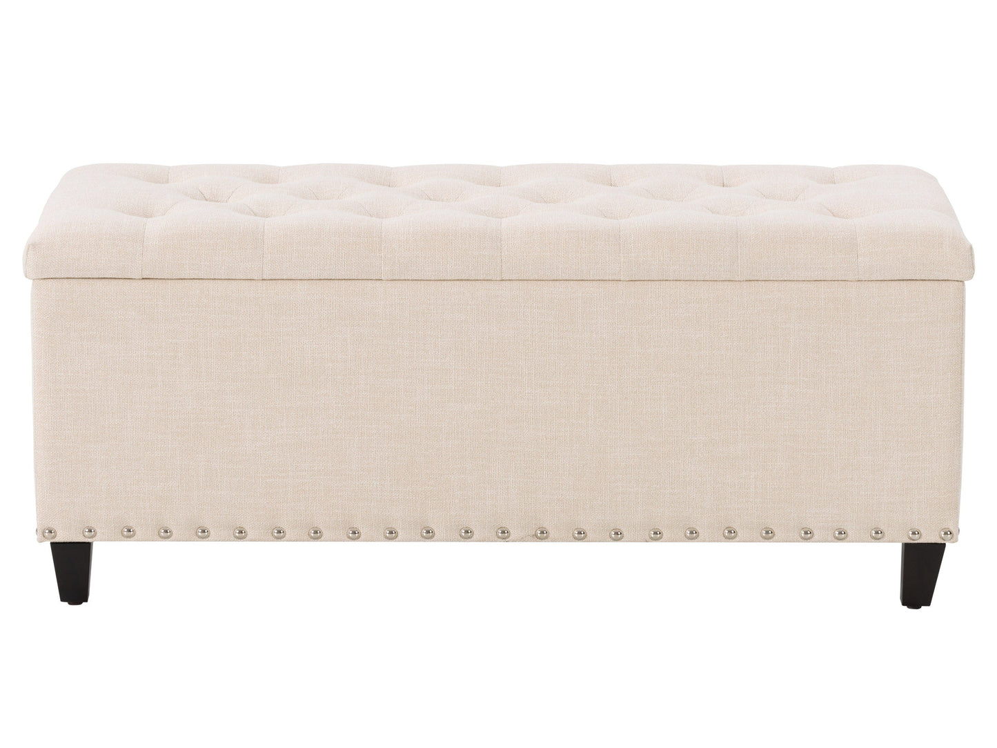 beige End of Bed Storage Bench Leilani Collection product image by CorLiving#color_leilani-beige