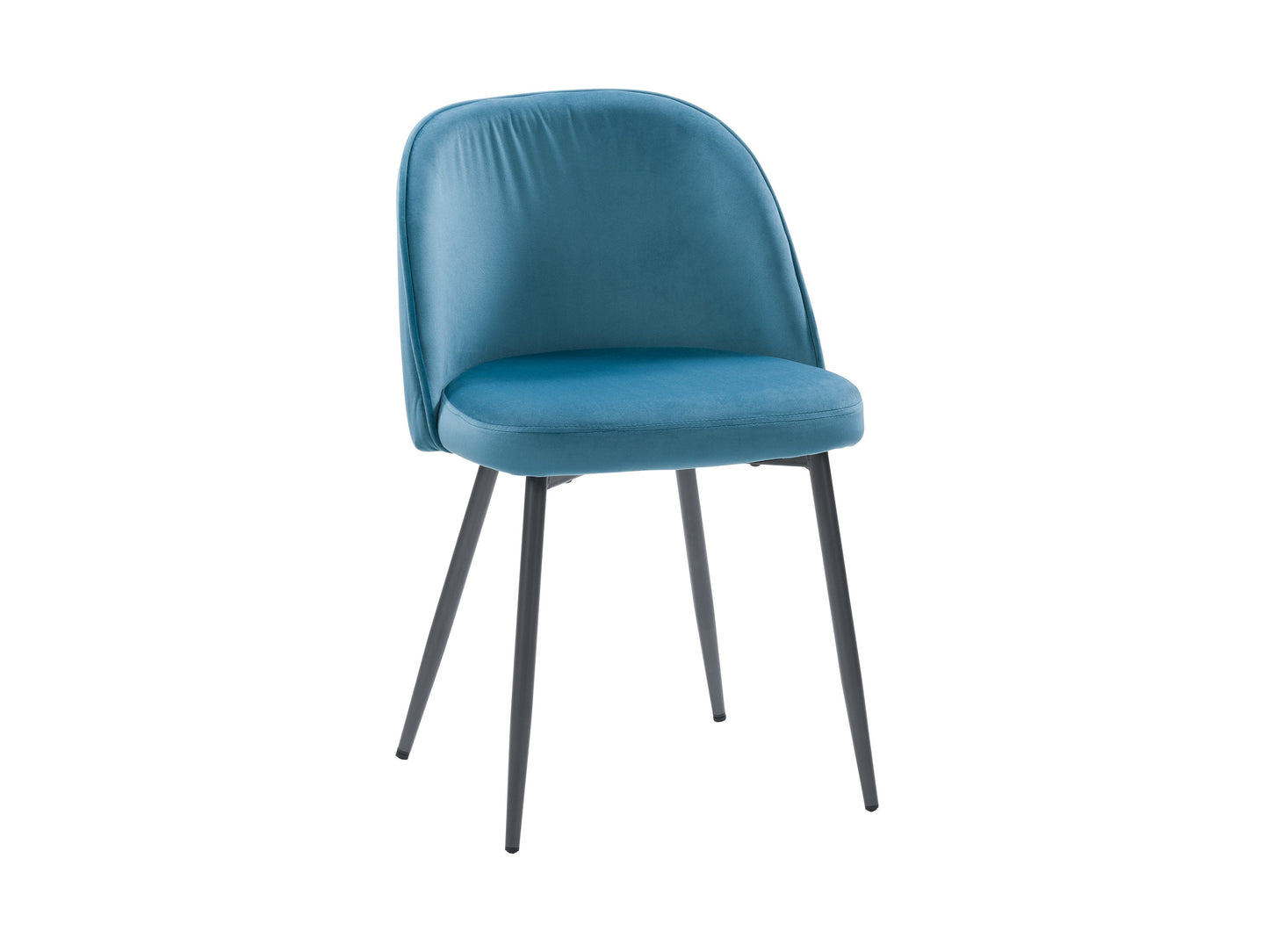 blue Velvet Side Chair Ayla Collection product image by CorLiving#color_blue