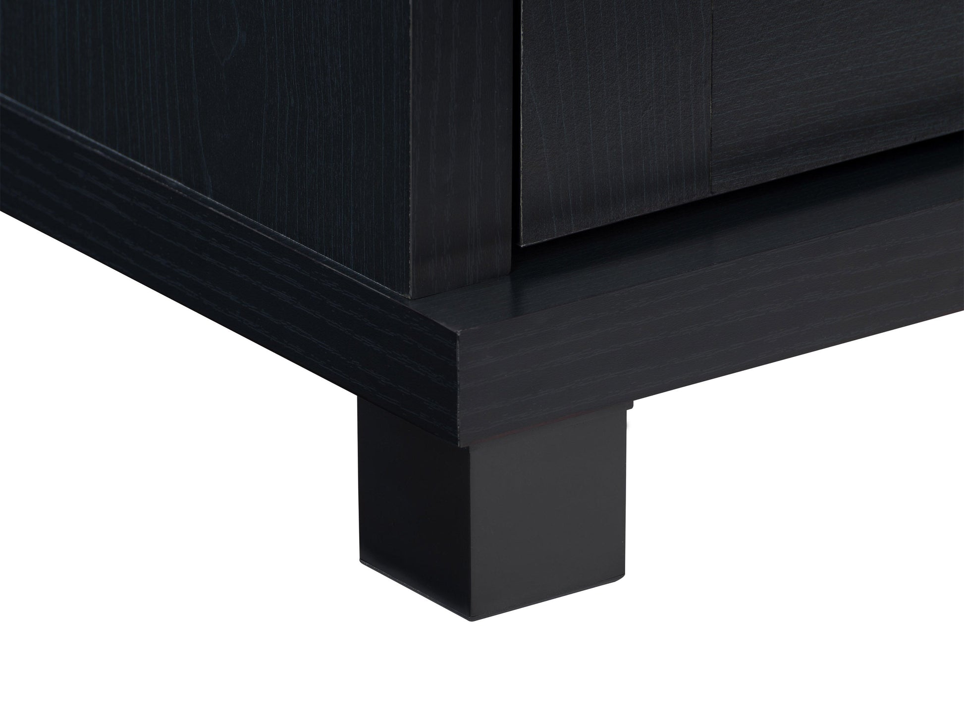 black TV Bench for TV's up to 95" Fremont Collection detail image by CorLiving#color_black