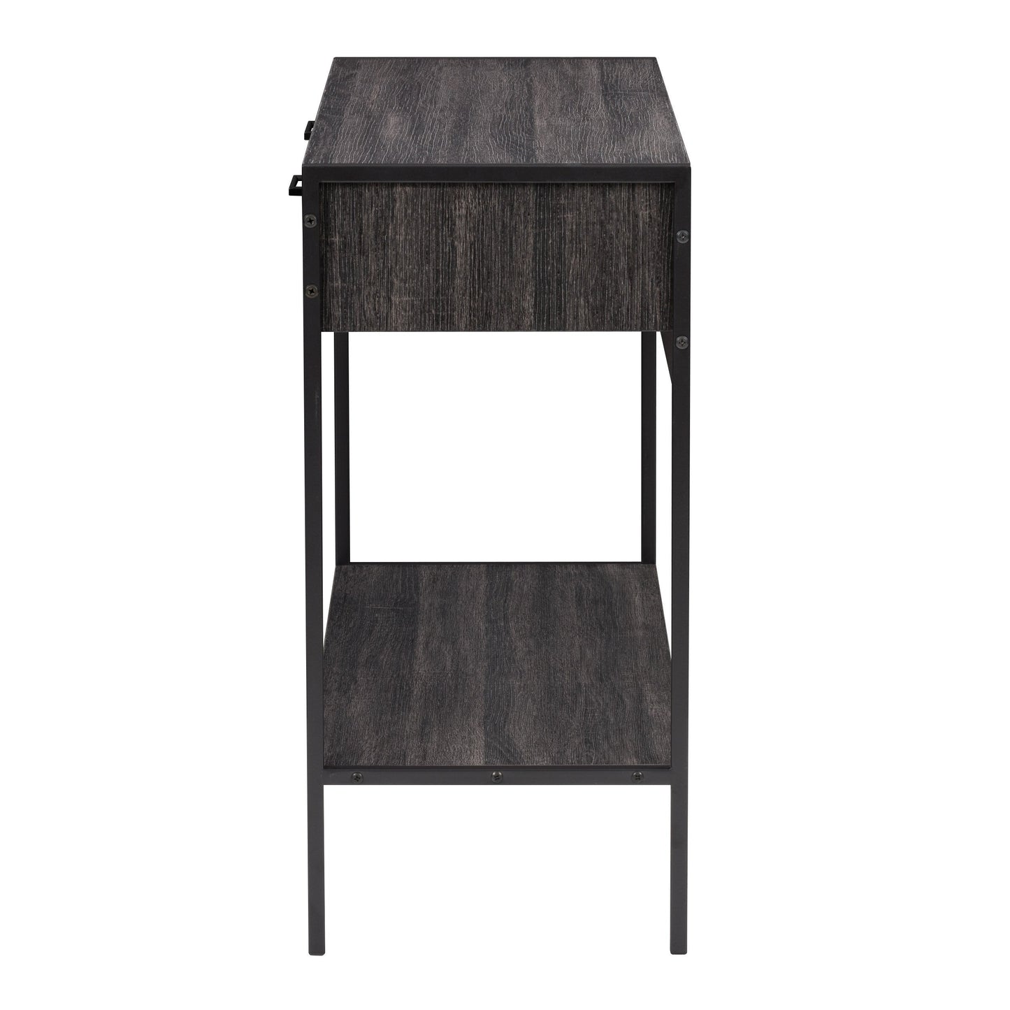 distressed carbon grey black duotone Farmhouse Console Table Joliet Collection product image by CorLiving#color_distressed-carbon-grey-black-duotone