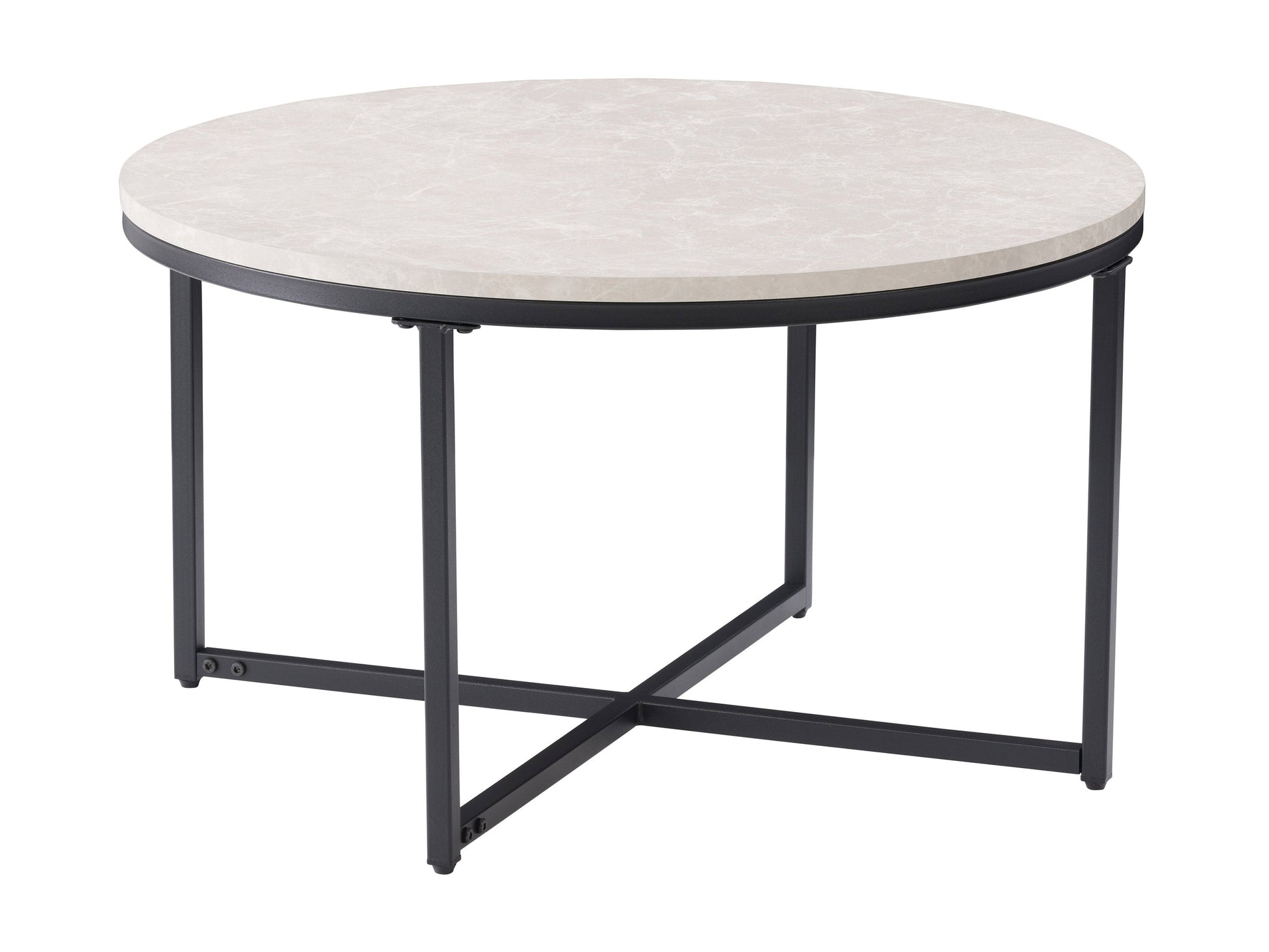 grey marble Wood Round Coffee Table Aria Collection product image by CorLiving#color_grey-marble