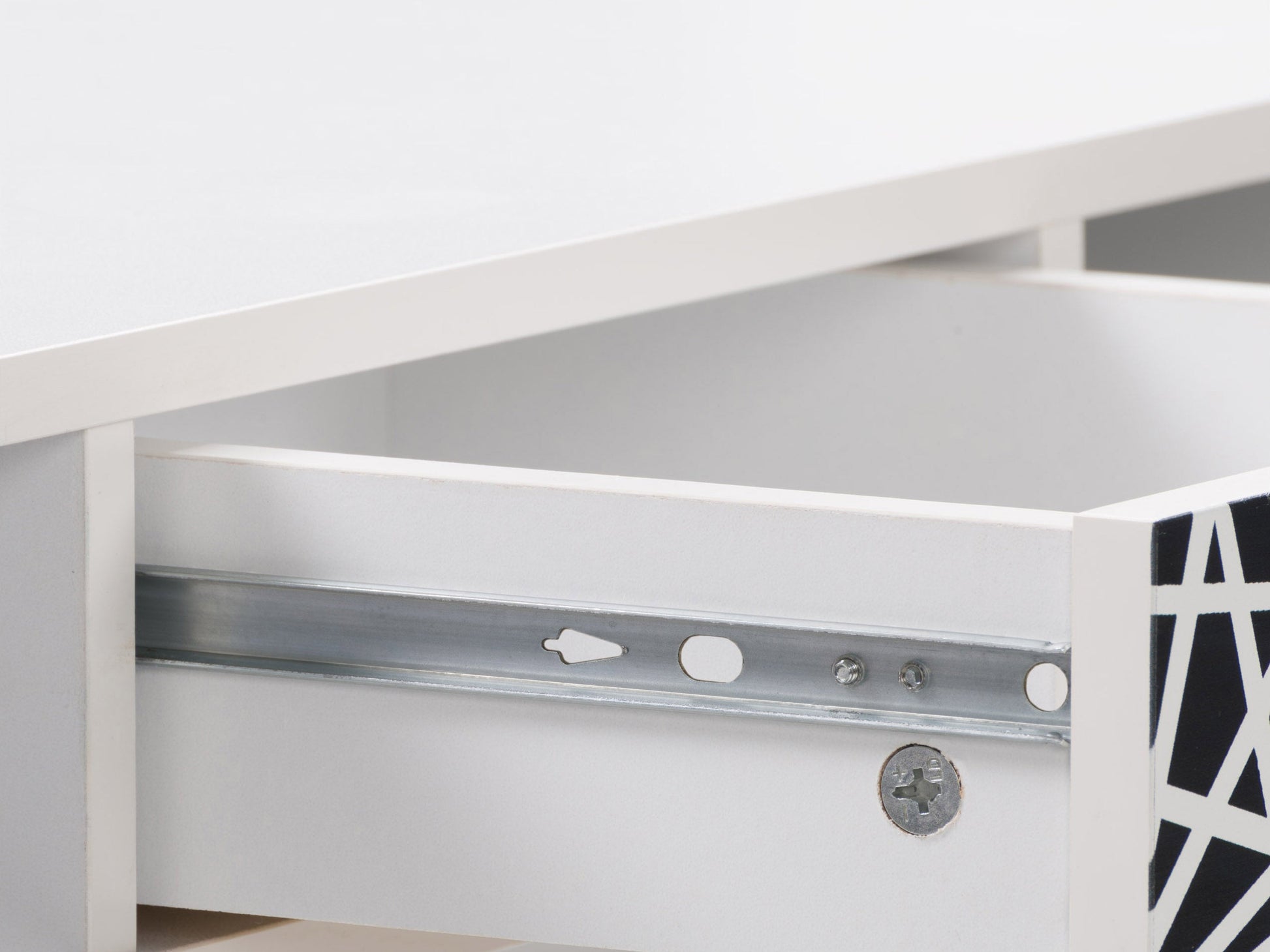 abstract pattern white Mid Century Modern Desk Acerra Collection detail image by CorLiving#color_abstract-pattern-white