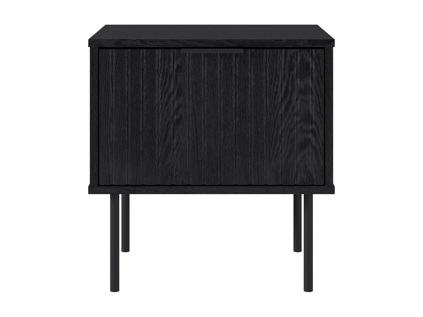 Black Fluted Side Table