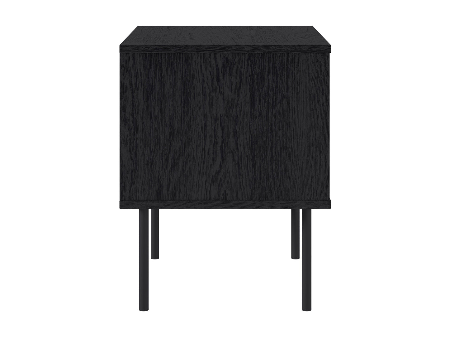 Black Fluted Side Table