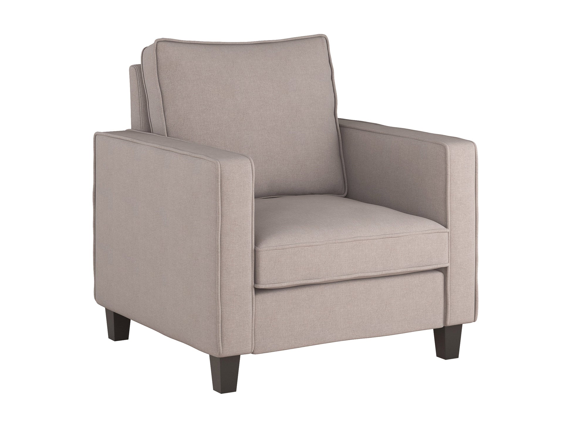 taupe Mid-Century Modern Armchair Georgia Collection product image by CorLiving#color_georgia-taupe