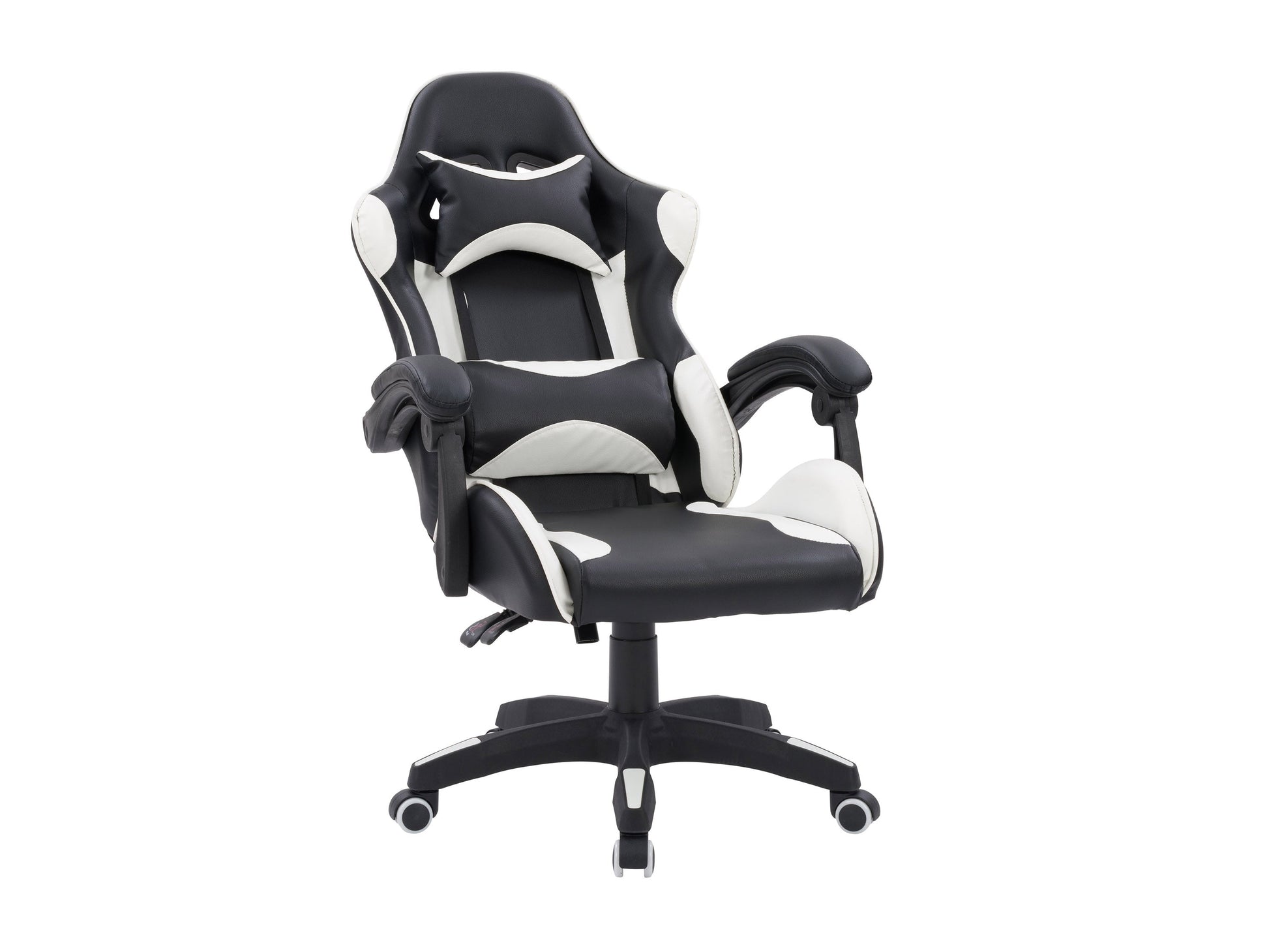black and white Reclining Gaming Chair Ravagers Collection product image by CorLiving#color_black-and-white