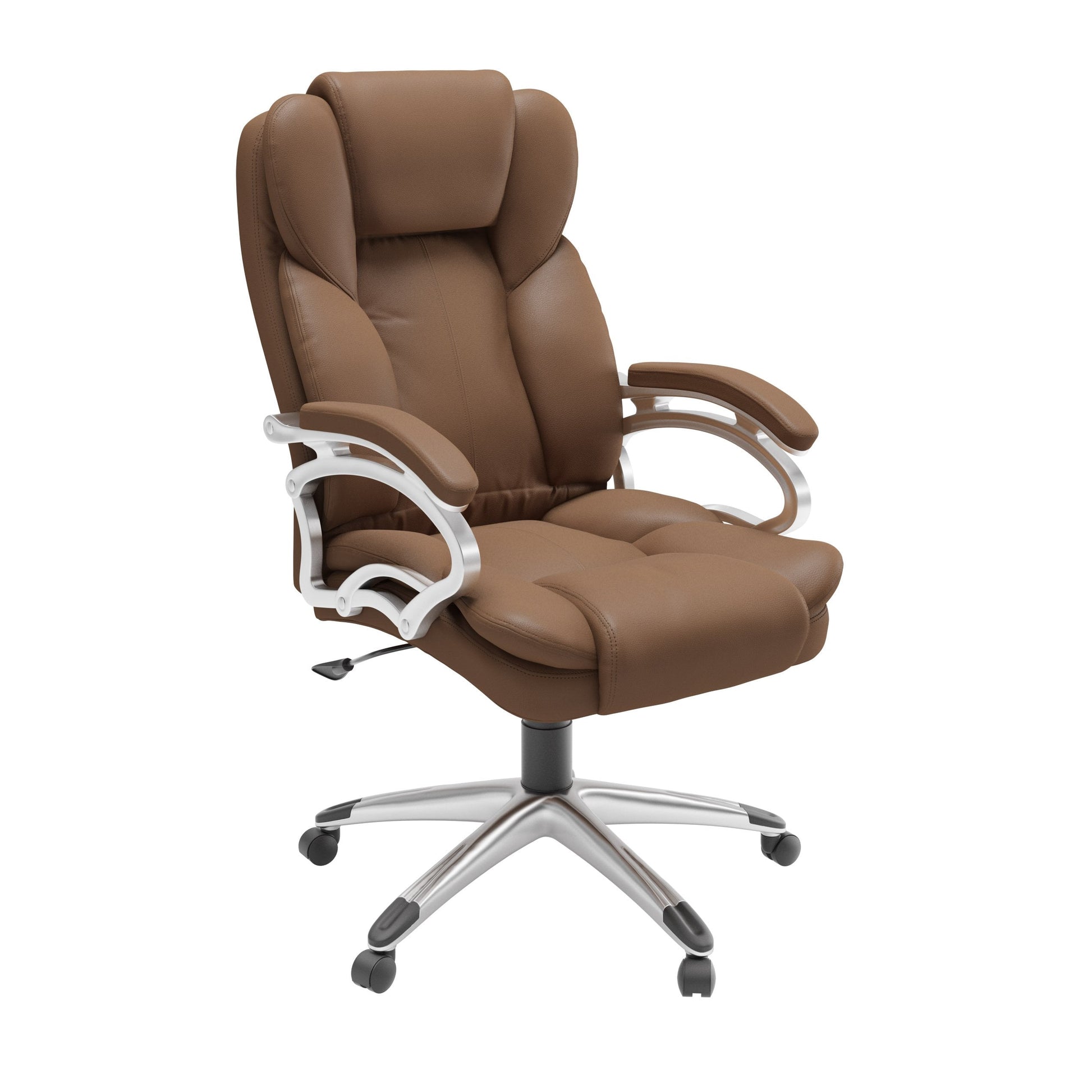 caramel brown Executive Office Chair Leon Collection product image by CorLiving#color_caramel-brown
