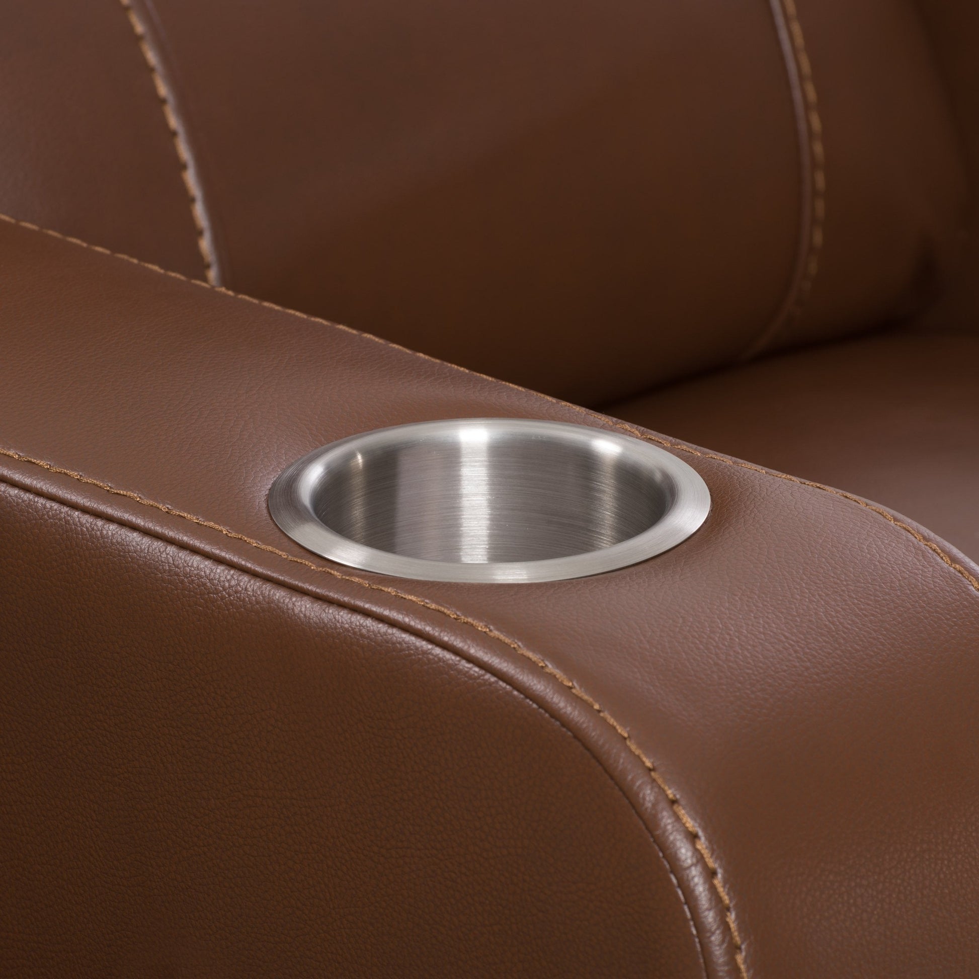 brown Power Recliner Tuscon Collection detail image by CorLiving#color_brown