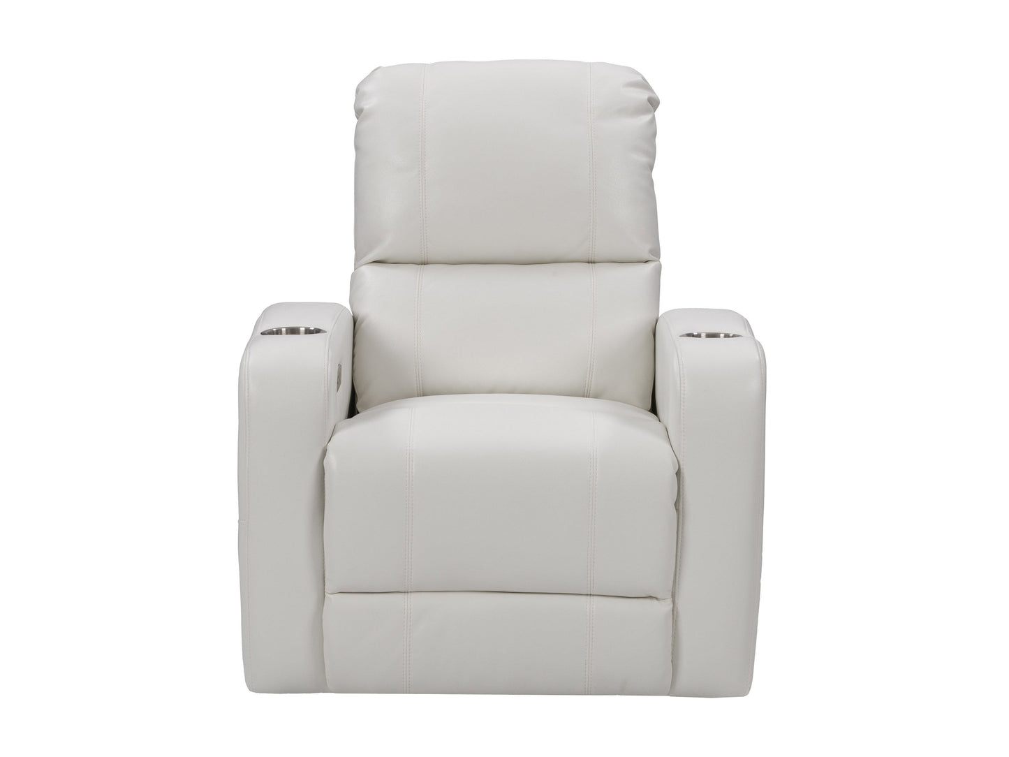 white Power Recliner with Cup Holder Ophelia Collection product image by CorLiving#color_white