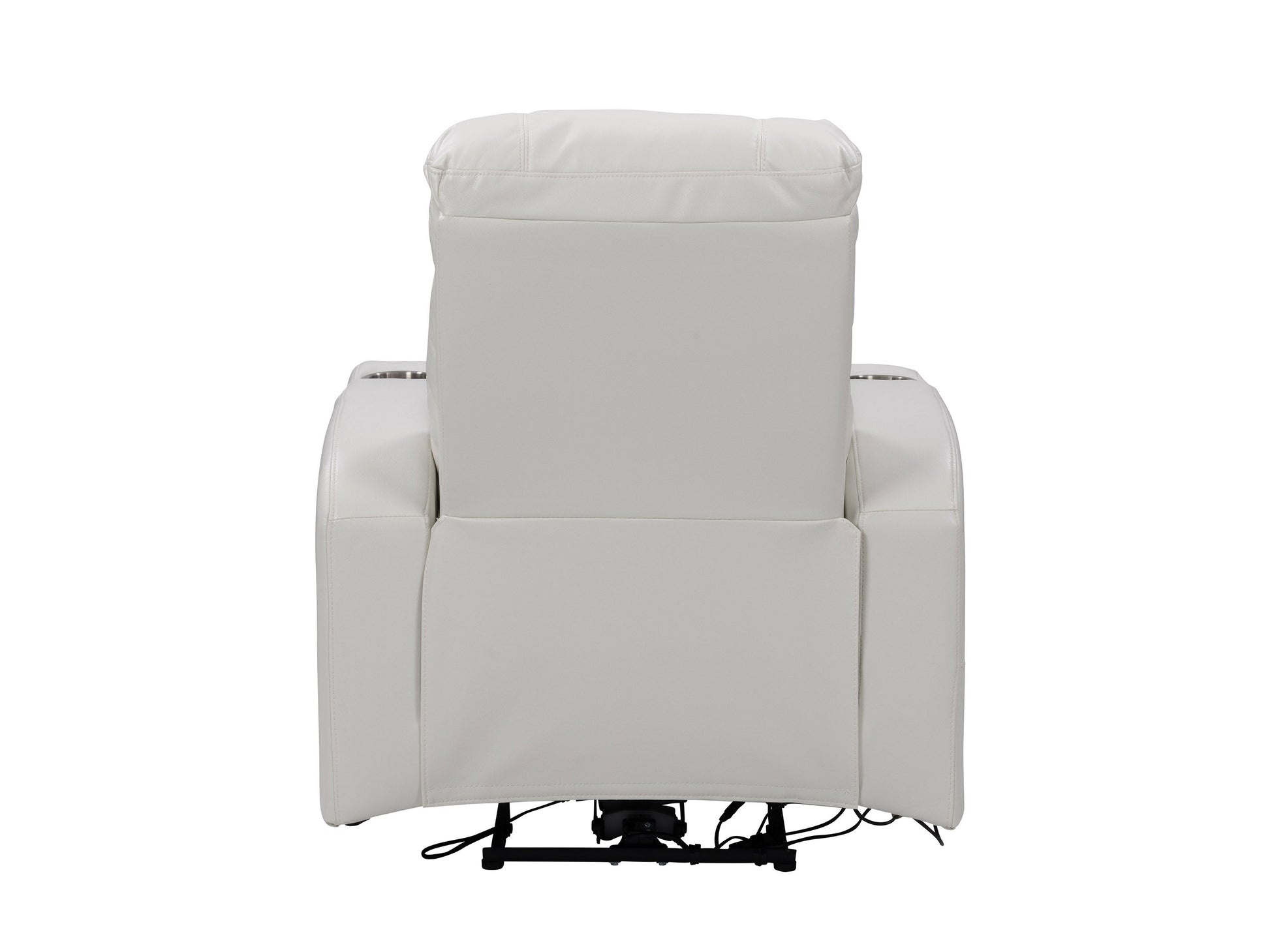 white Power Recliner with Cup Holder Ophelia Collection product image by CorLiving#color_white