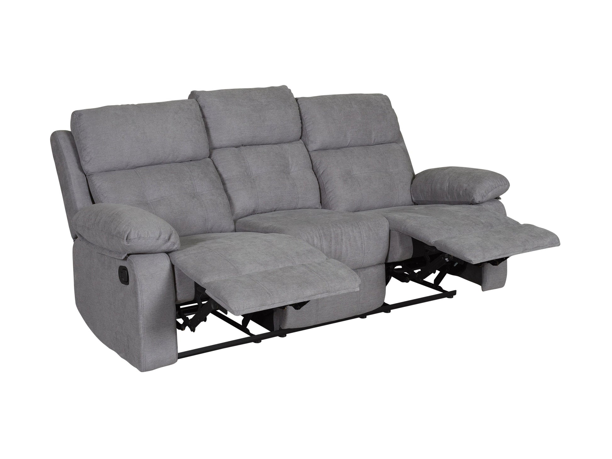 grey 3 Seater Recliner Sofa Oren Collection product image by CorLiving#color_grey