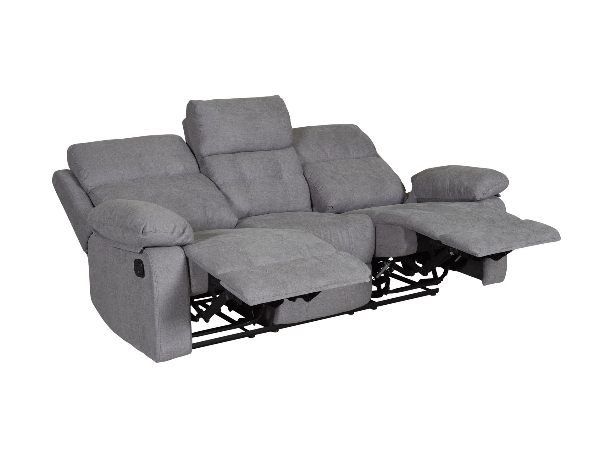 grey 3 Seater Recliner Sofa Oren Collection product image by CorLiving#color_grey