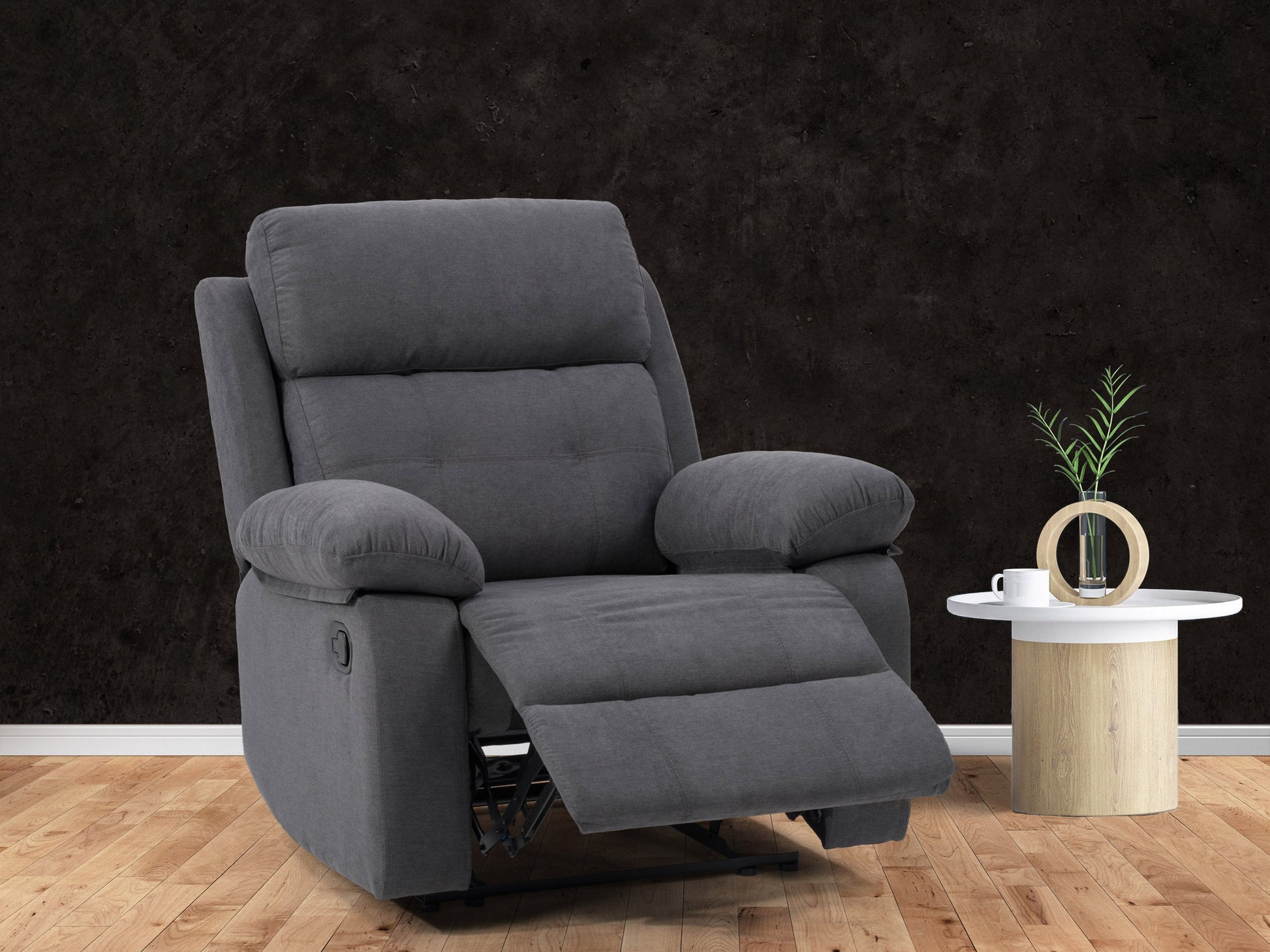 dark grey Extra Wide Recliner Oren Collection lifestyle scene by CorLiving#color_dark-grey