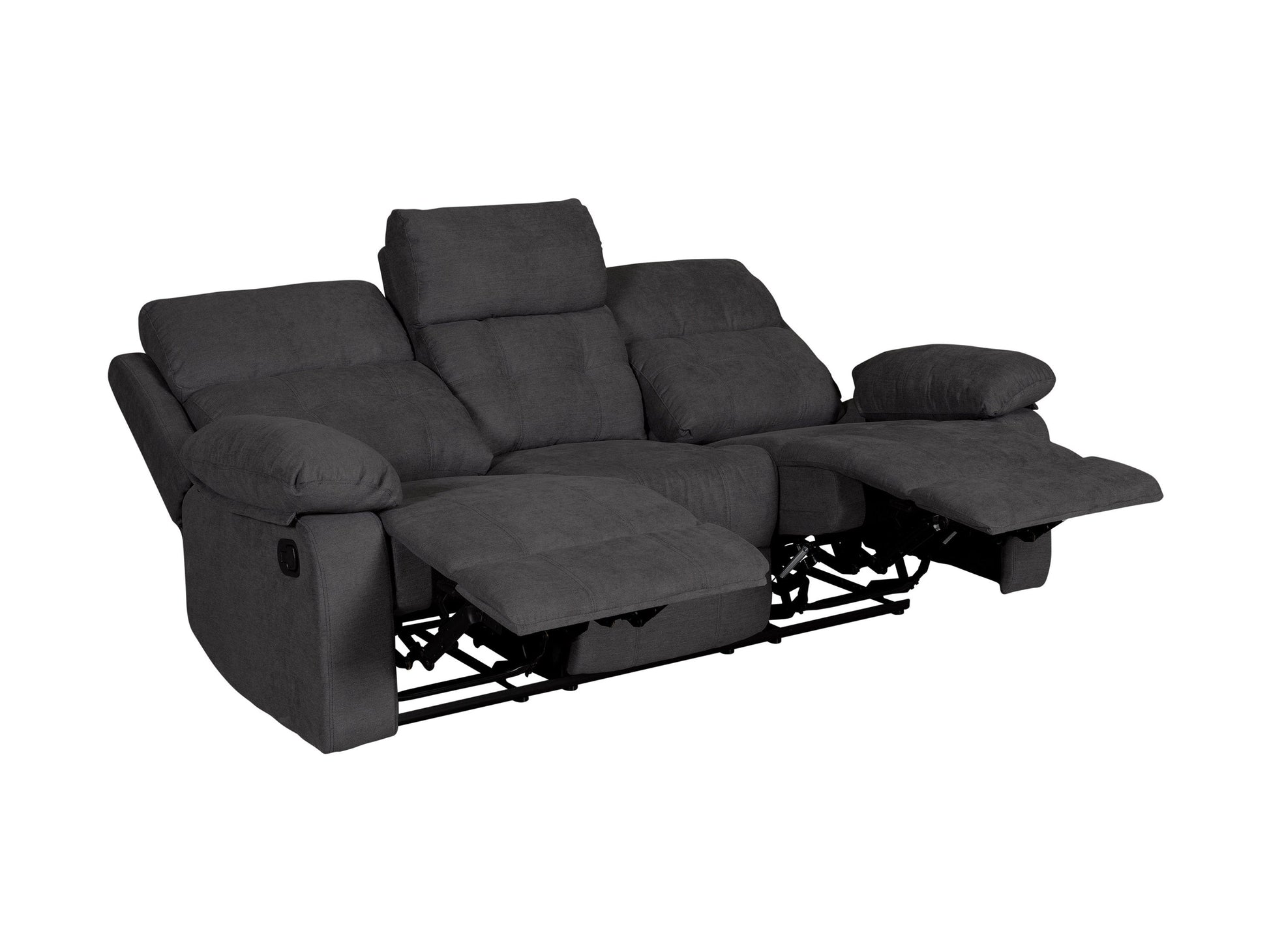 dark grey 3 Seater Recliner Sofa Oren Collection product image by CorLiving#color_dark-grey