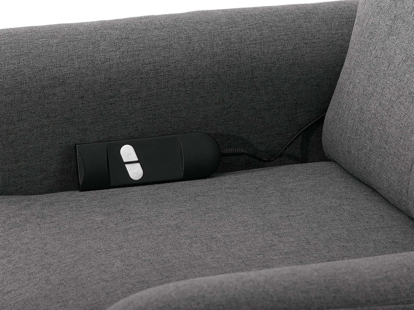 medium grey Power Lift Recliner Ashley Collection detail image by CorLiving#color_medium-grey