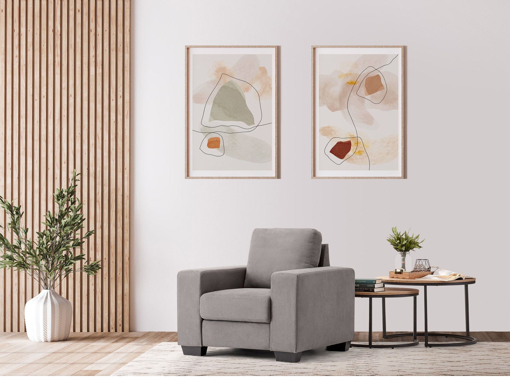 dark grey Grey Accent Chair Lyon Collection lifestyle scene by CorLiving#color_lyon-dark-grey