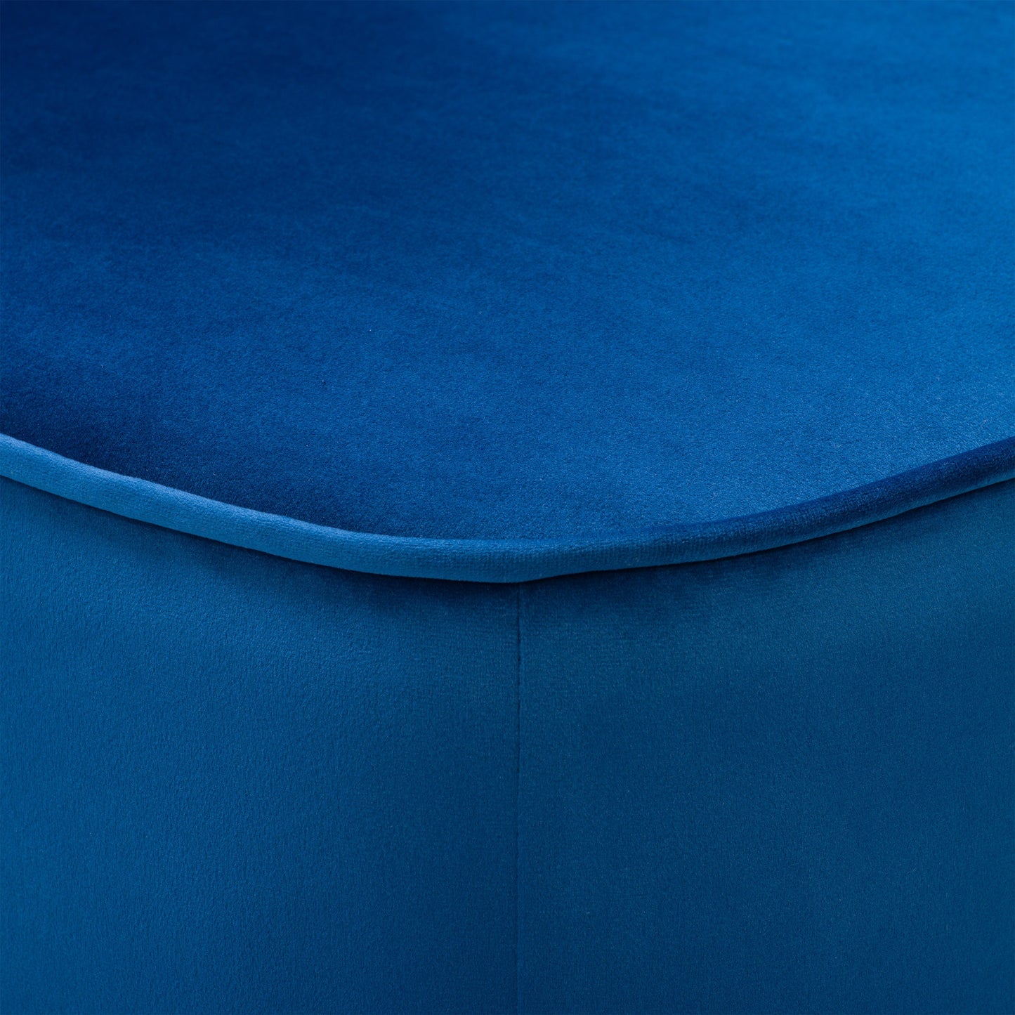 blue Velvet Accent Chair with pouf Lynwood Collection detail image by CorLiving#color_blue