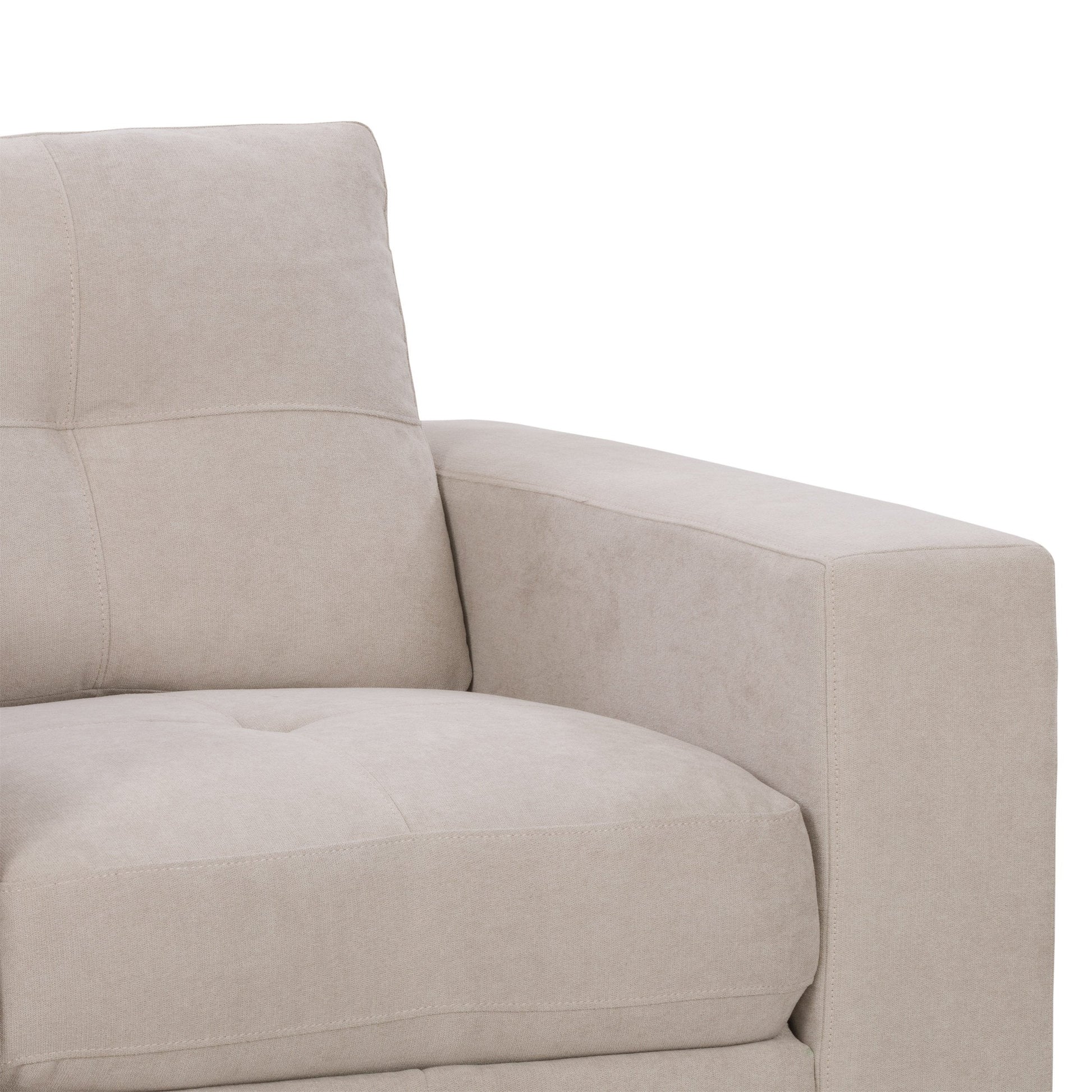 beige Brown Accent Chair Club Collection detail image by CorLiving#color_beige