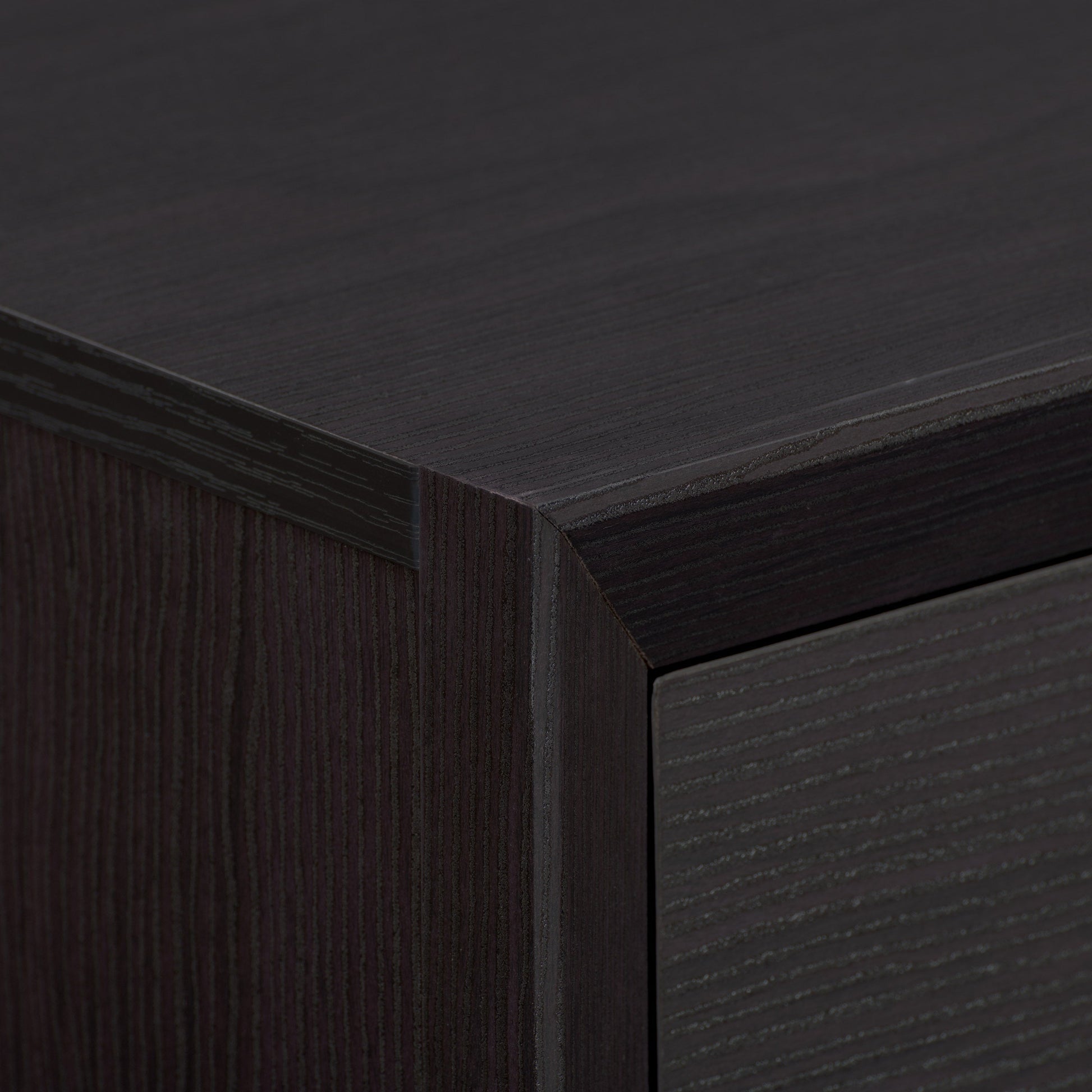black oak Mid Century Modern Dresser Newport Collection detail image by CorLiving#color_black-oak