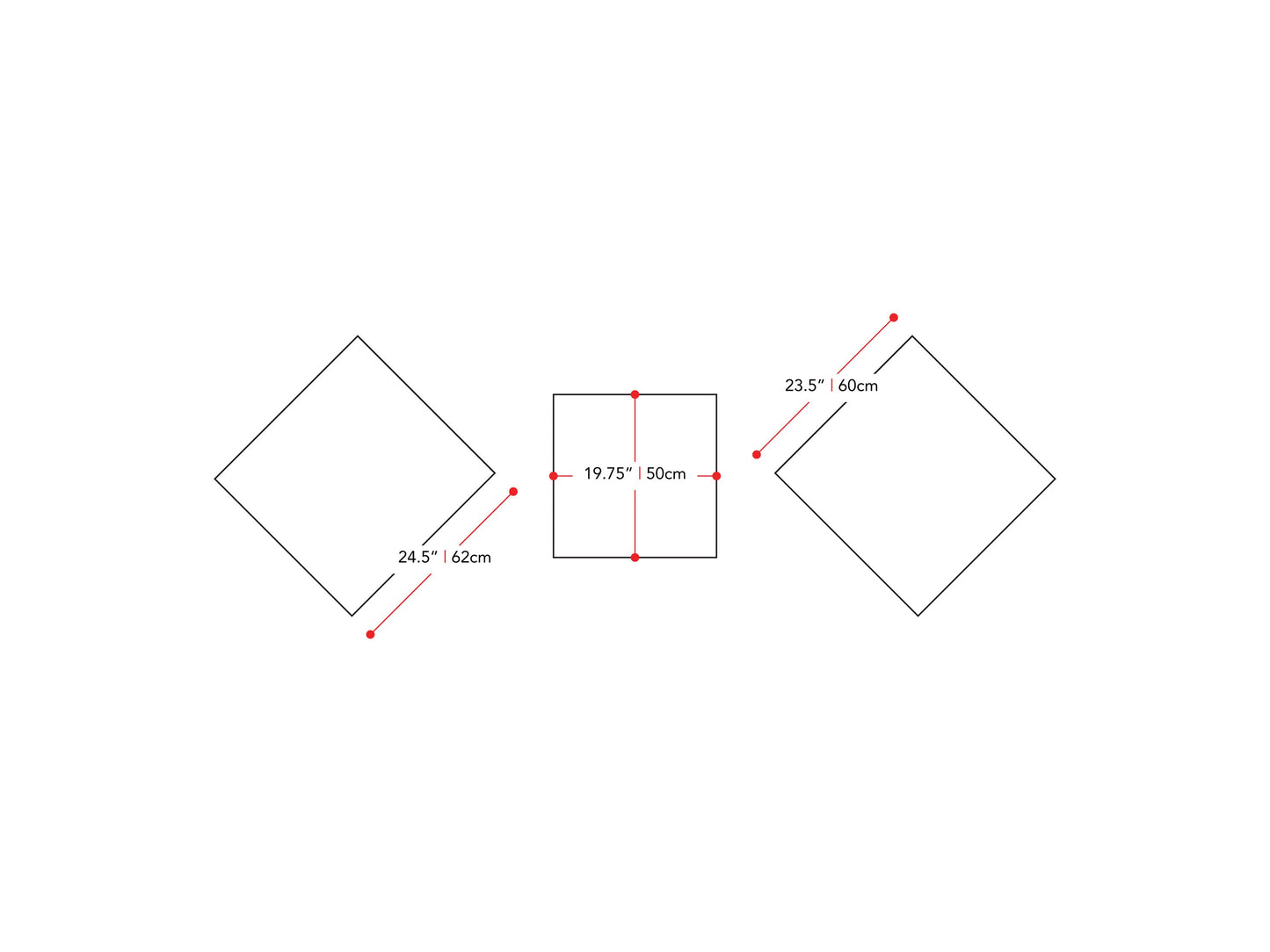 Miramar Brown 3 Piece Patio Set Miramar Collection measurements diagram by CorLiving#color_miramar-brown
