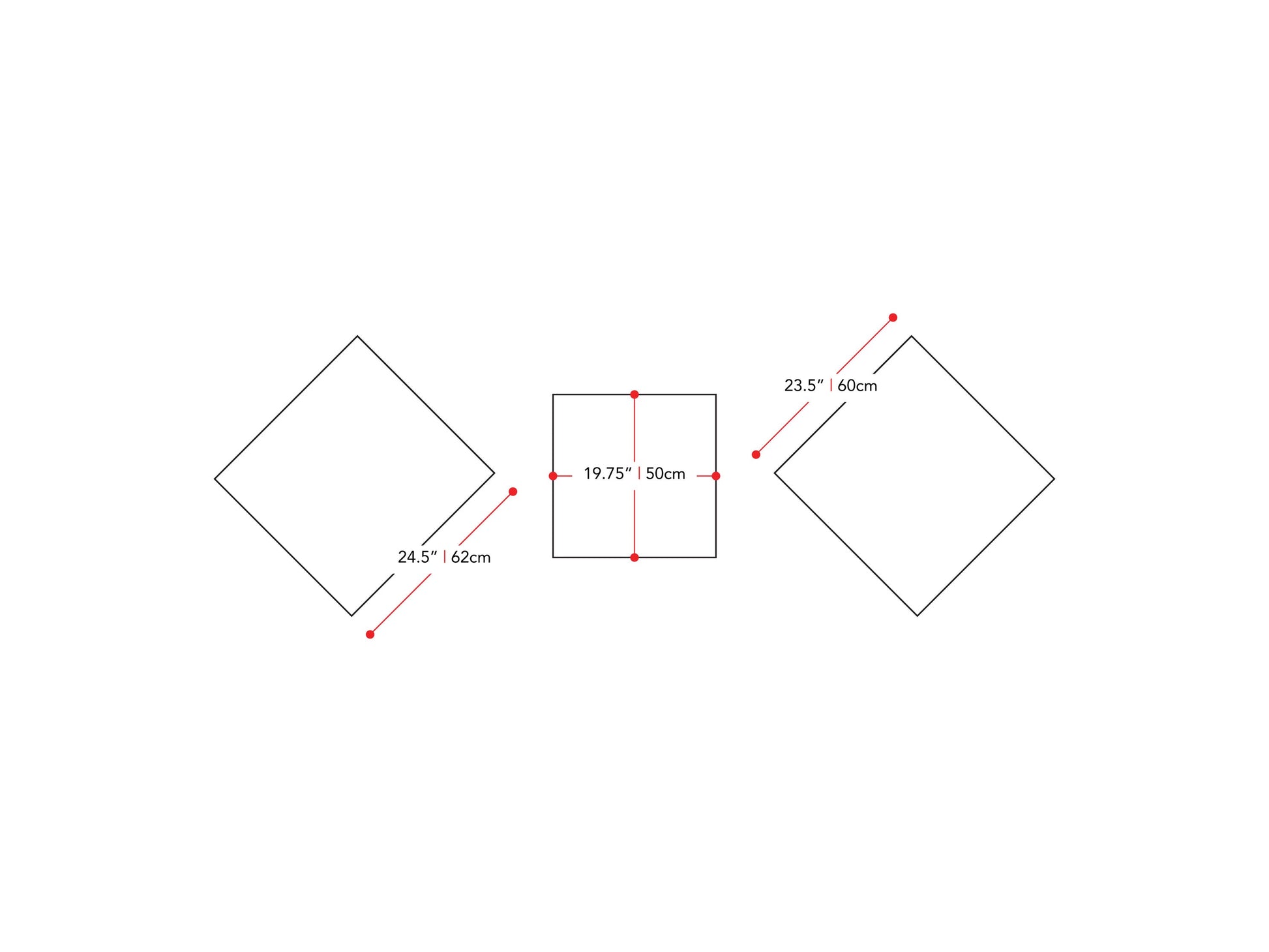 Miramar Brown 3 Piece Patio Set Miramar Collection measurements diagram by CorLiving#color_miramar-brown