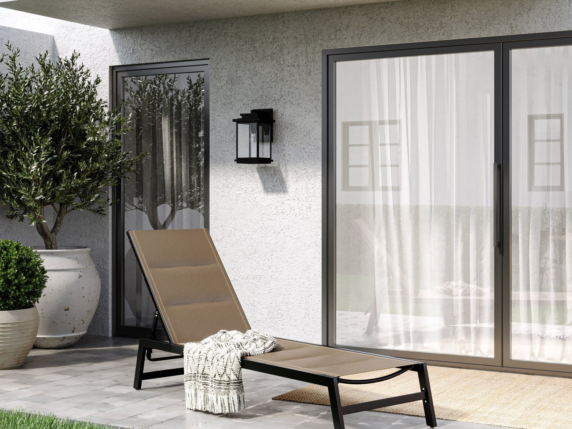 taupe Reclining Lounge Chair Jasper Collection lifestyle scene by CorLiving#color_taupe
