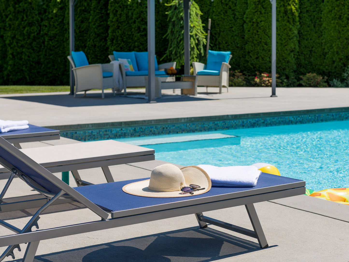 blue Recliner Lounge Chair Gallant Collection lifestyle scene by CorLiving#color_blue-2