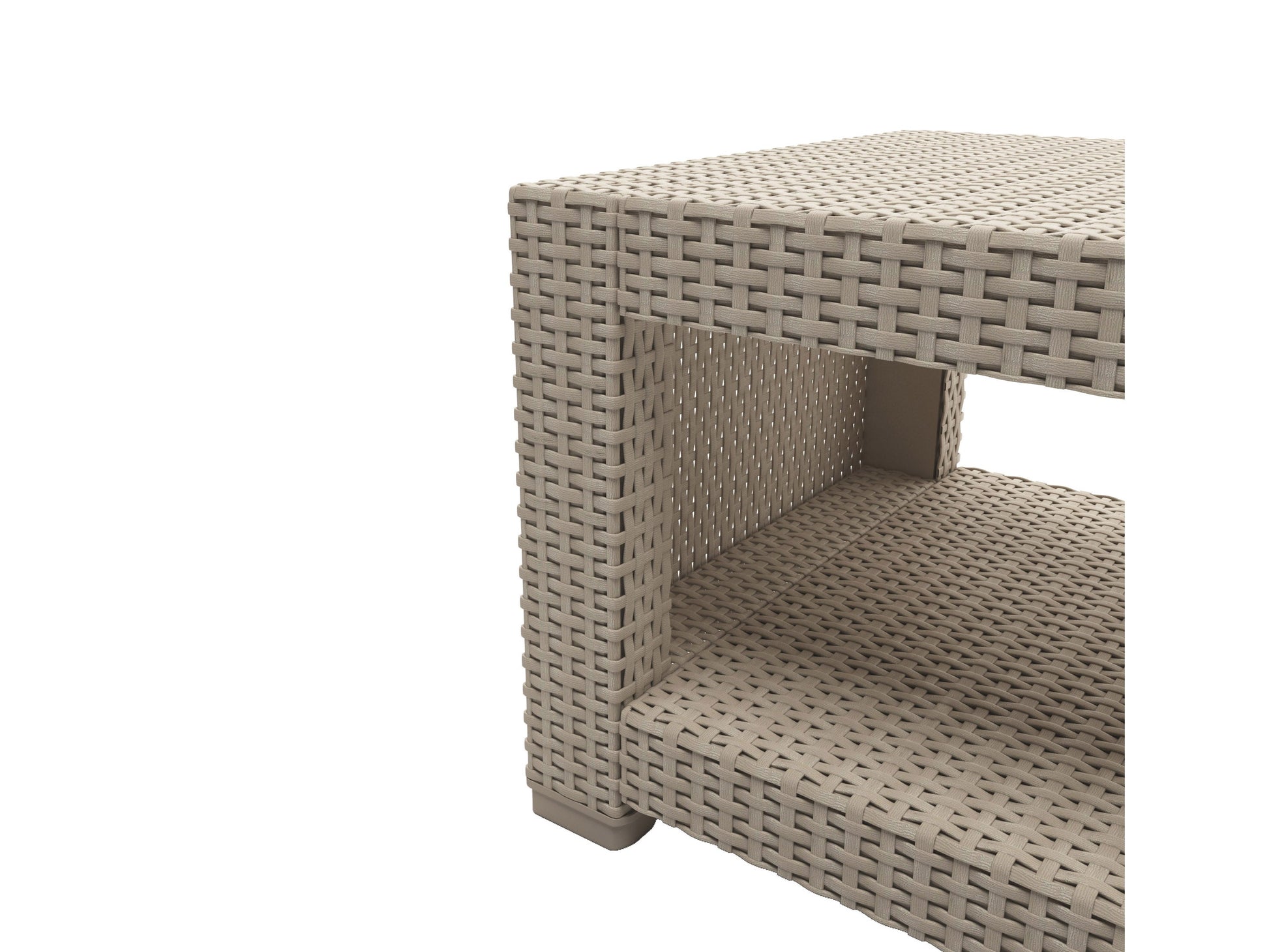 black and beige weave 6 Piece Patio Set Adelaide Collection detail image by CorLiving#color_black-and-beige-weave