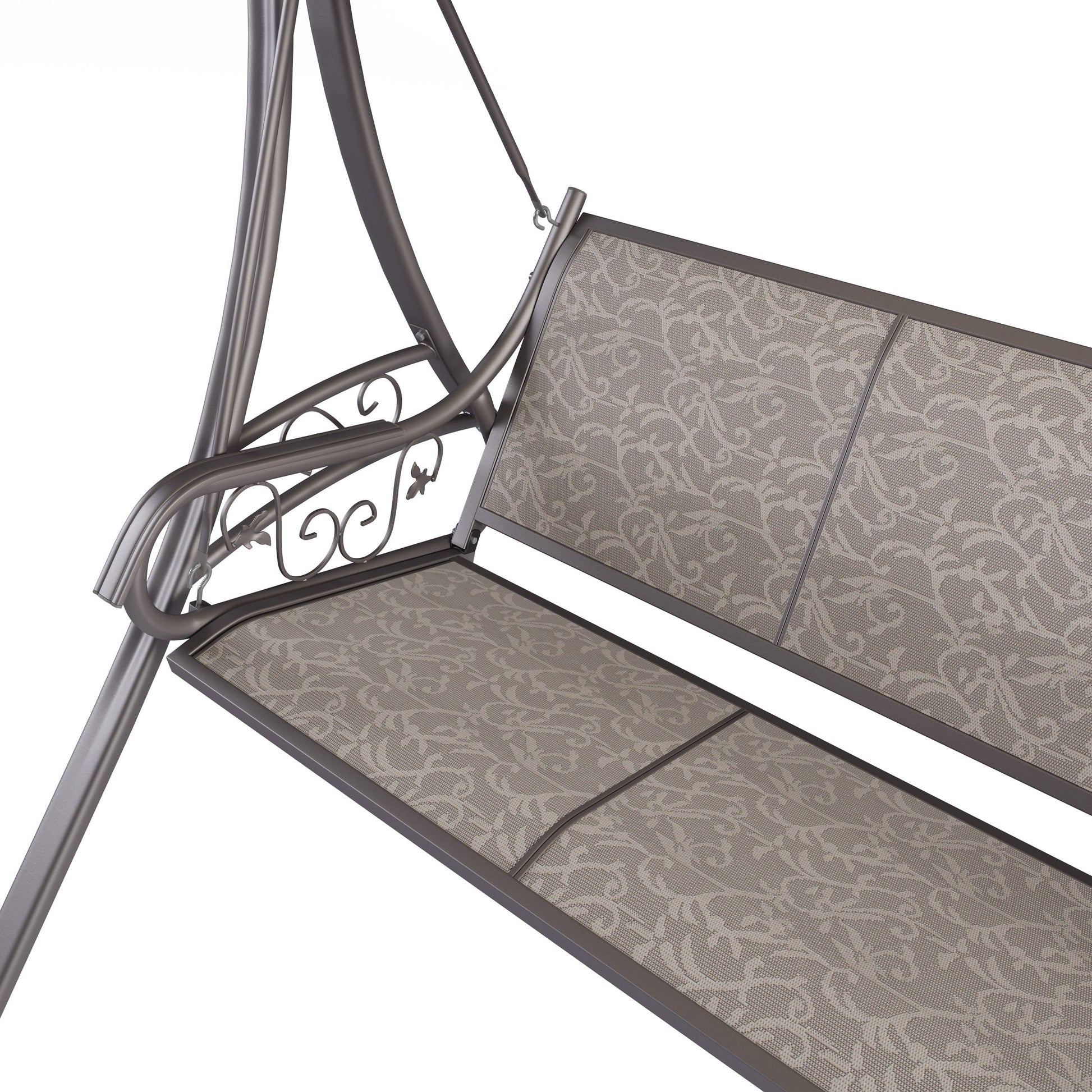 beige Patio Swing With Canopy Nantucket Collection detail image by CorLiving#color_beige