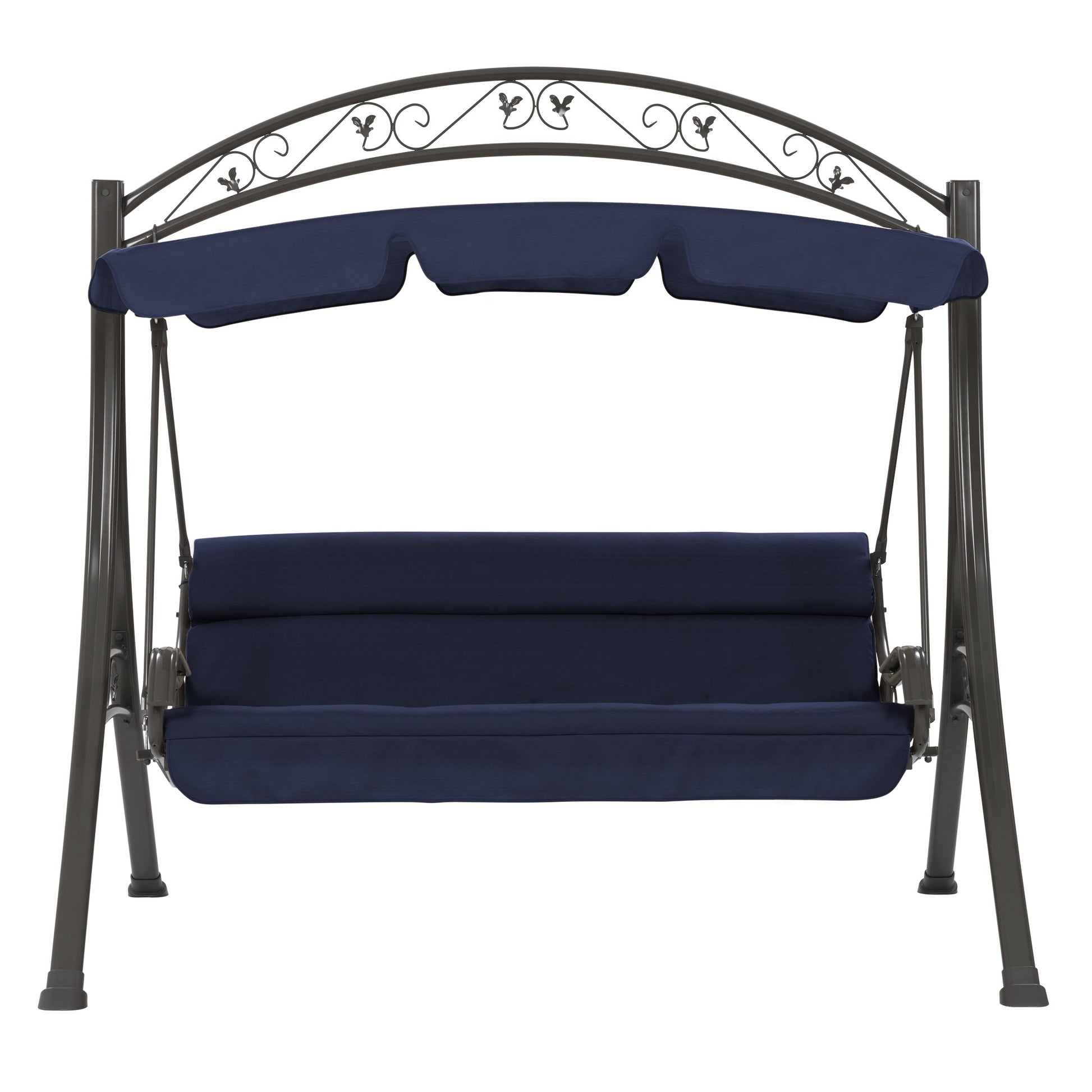 navy blue Patio Swing With Canopy Nantucket Collection product image by CorLiving#color_navy-blue