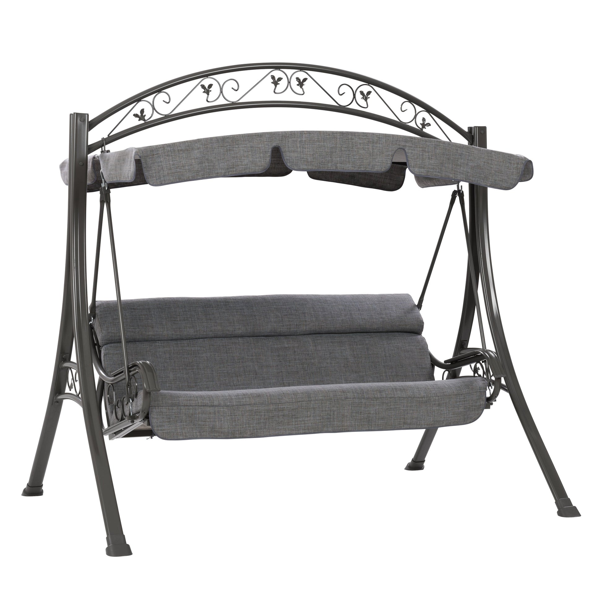 grey Patio Swing With Canopy Nantucket Collection product image by CorLiving#color_grey