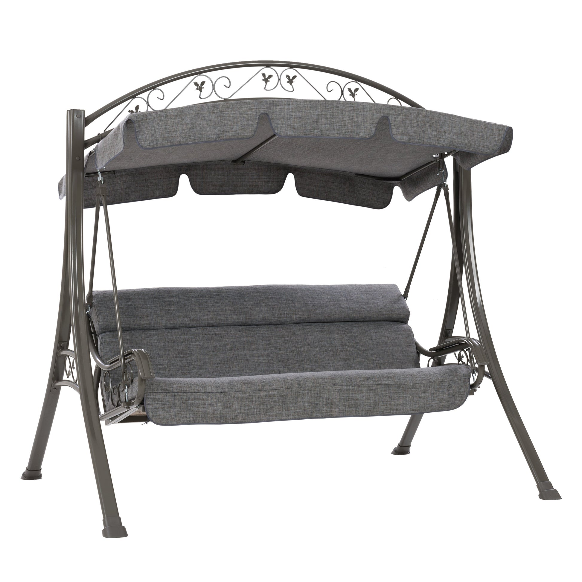 grey Patio Swing With Canopy Nantucket Collection product image by CorLiving#color_grey