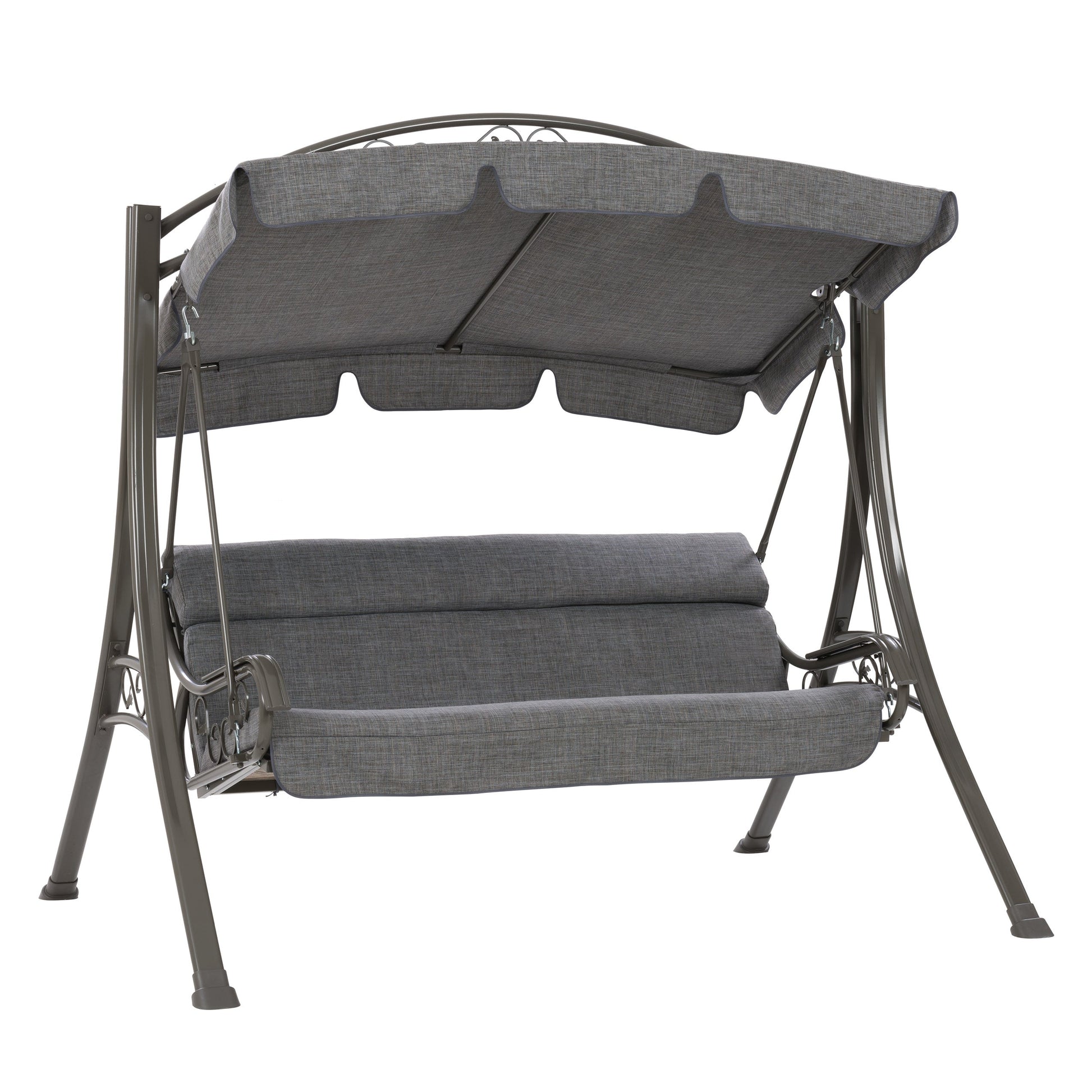 grey Patio Swing With Canopy Nantucket Collection product image by CorLiving#color_grey
