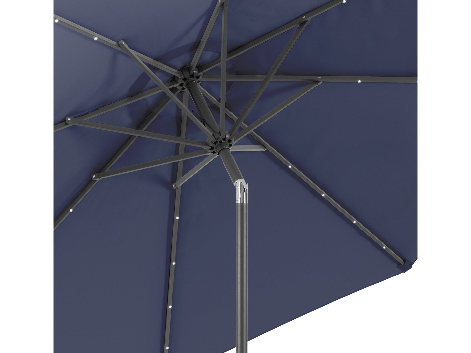 navy blue led umbrella, tilting Skylight Collection detail image CorLiving#color_navy-blue