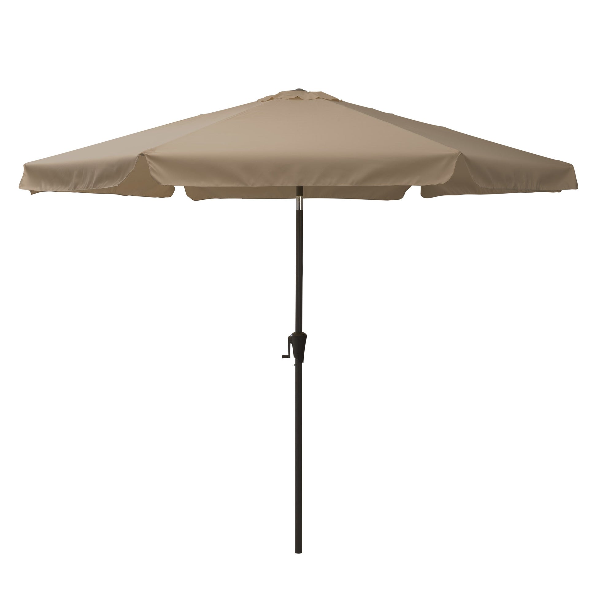 sandy brown 10ft patio umbrella, round tilting with base 200 Series product image CorLiving#color_sandy-brown