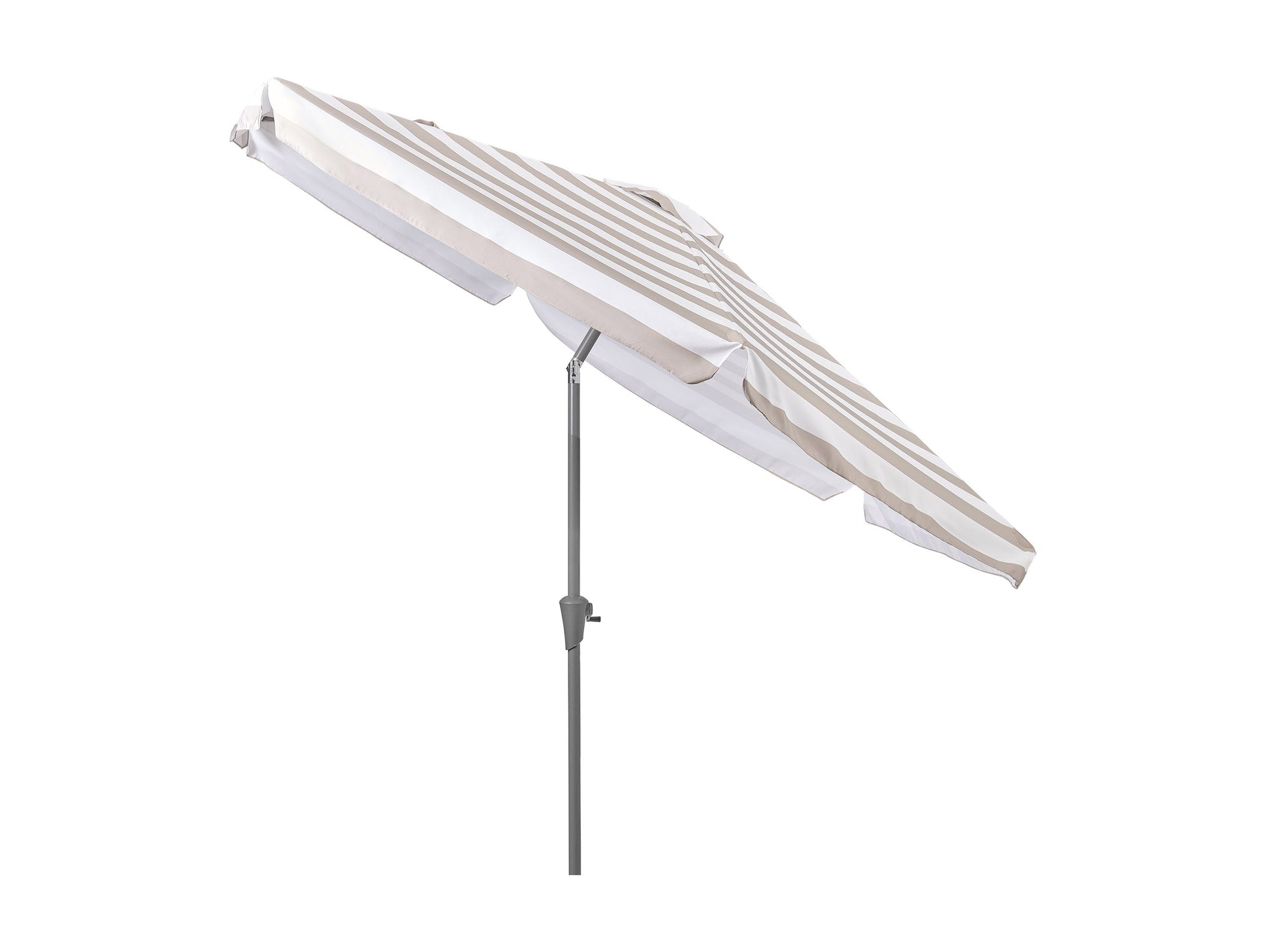 taupe and white 10ft patio umbrella, round tilting 200 Series product image CorLiving#color_taupe-and-white