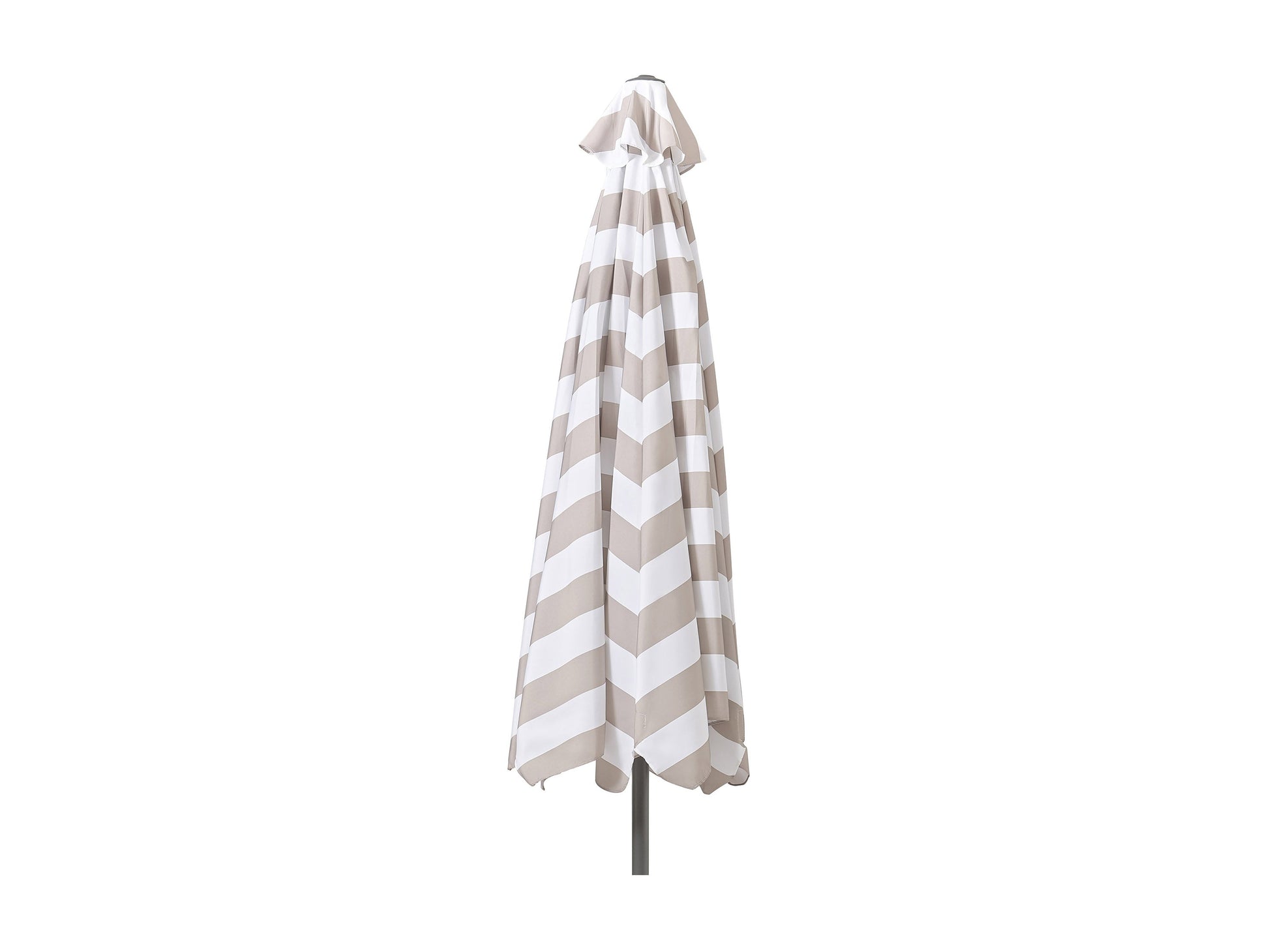 taupe and white 10ft patio umbrella, round tilting 200 Series product image CorLiving#color_taupe-and-white