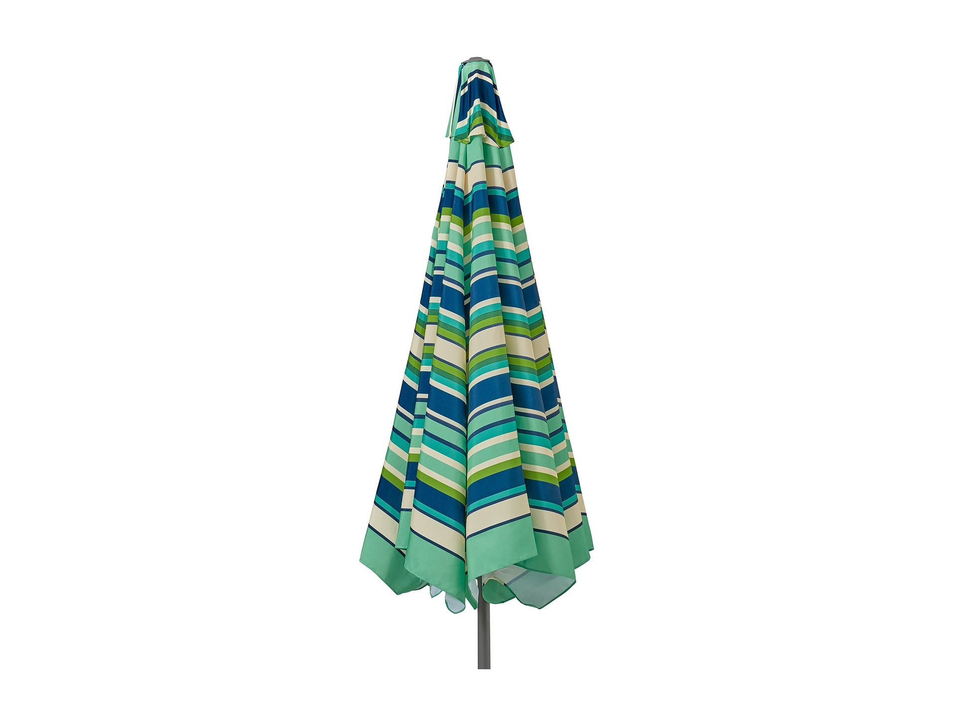 green and white 10ft patio umbrella, round tilting 200 Series product image CorLiving#color_green-and-white