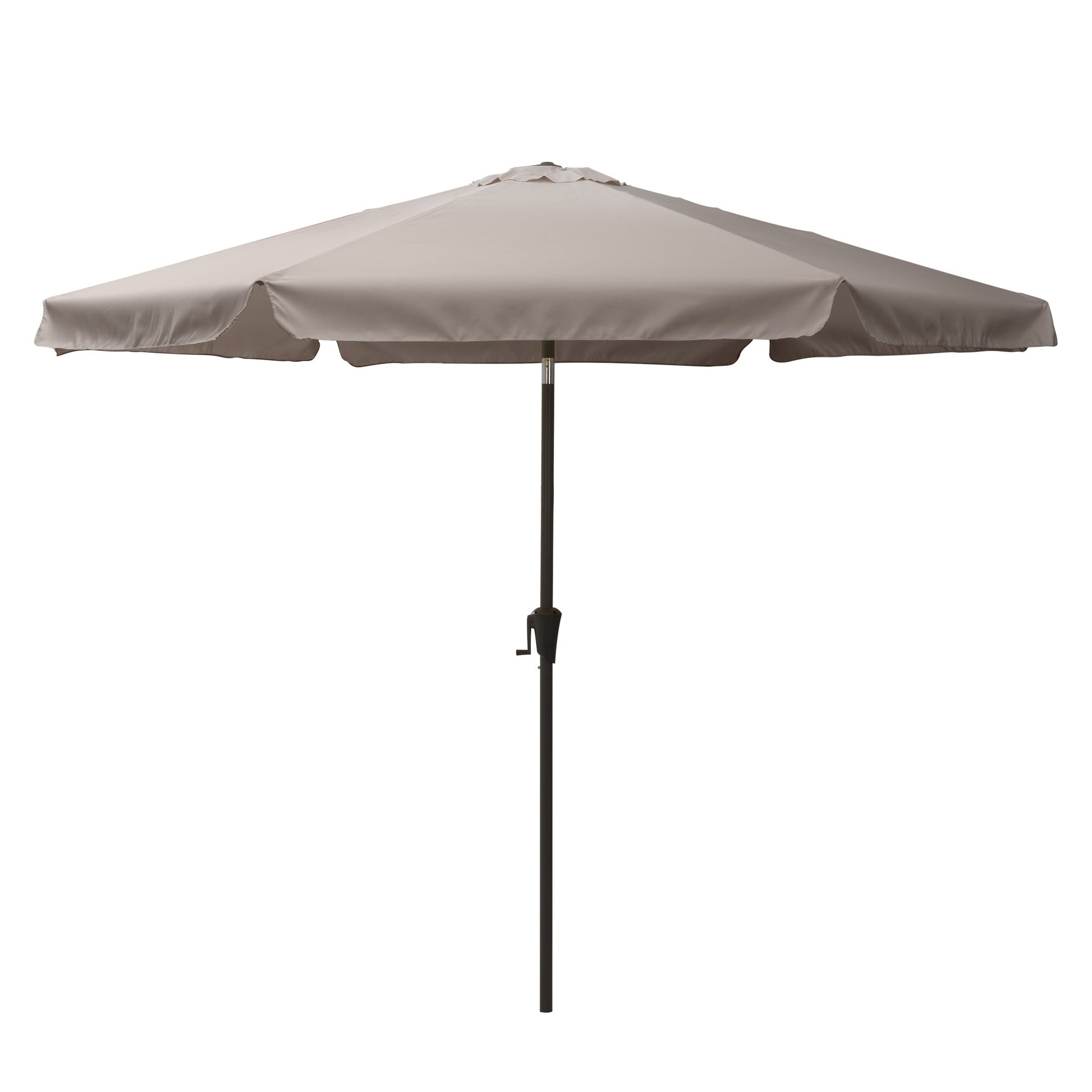 sand grey 10ft patio umbrella, round tilting with base 200 Series product image CorLiving#color_sand-grey