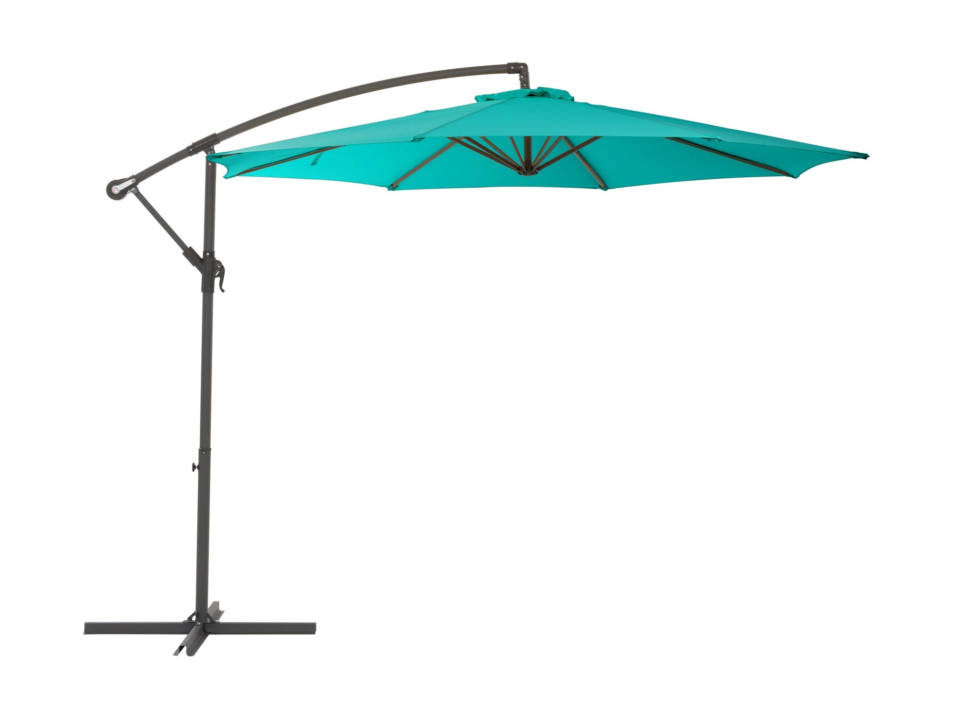 turquoise blue offset patio umbrella 400 Series product image CorLiving#color_turquoise-blue