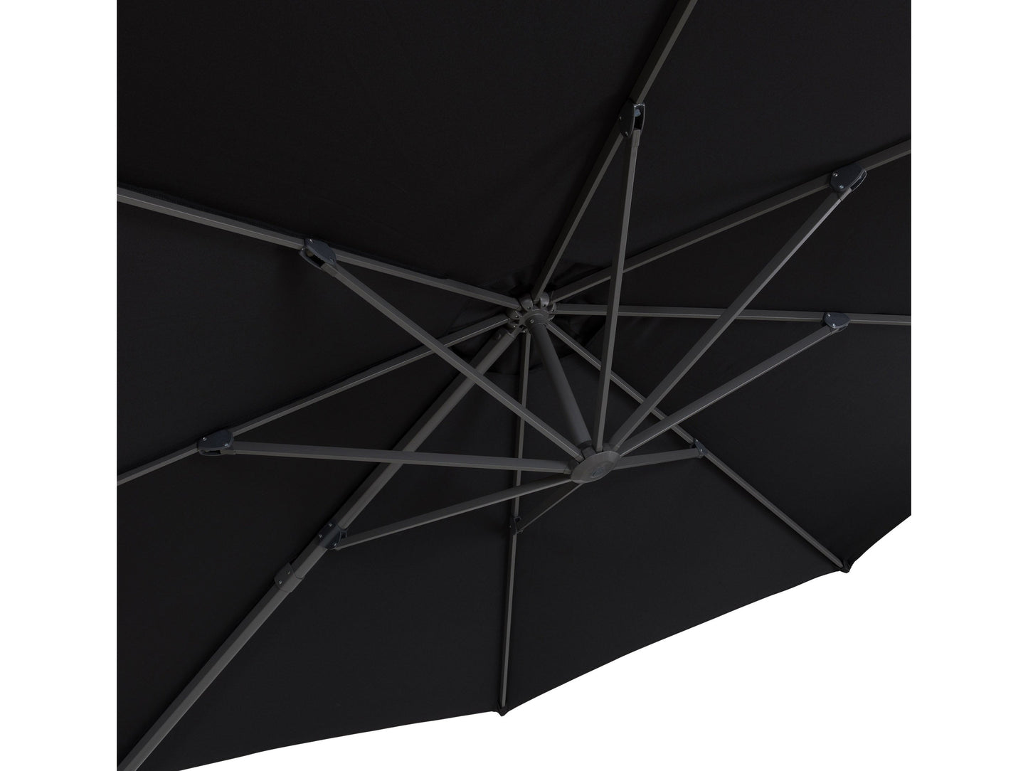 black deluxe offset patio umbrella 500 Series detail image CorLiving#color_black