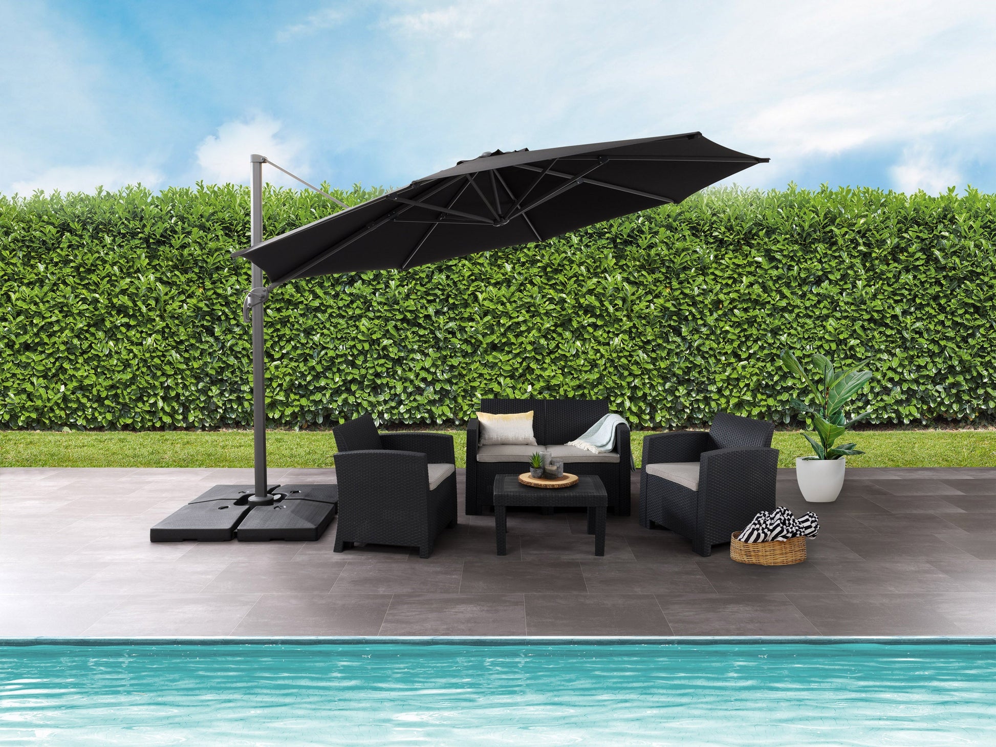 deluxe offset patio umbrella Deluxe Offset Patio Umbrella