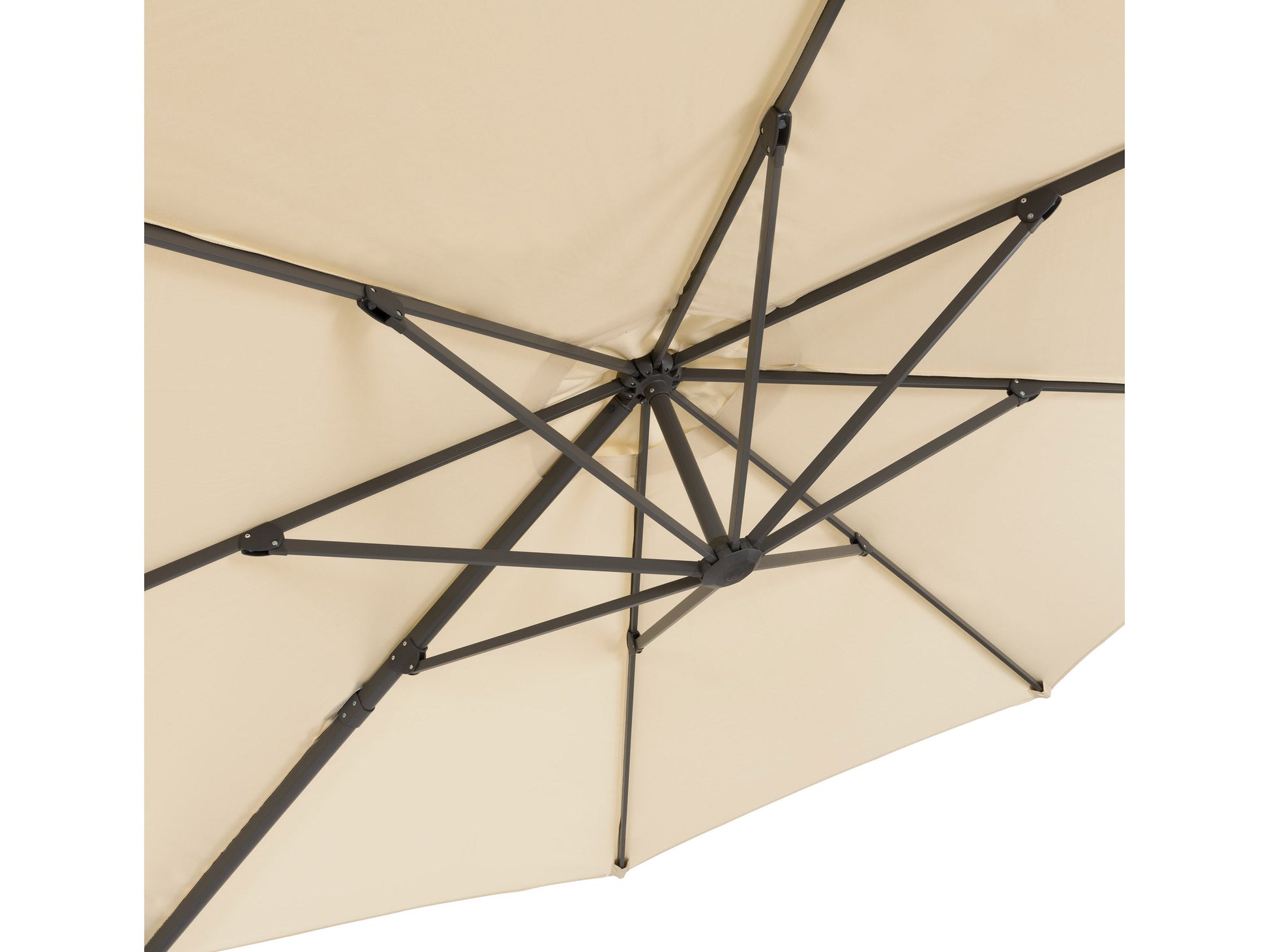 warm white deluxe offset patio umbrella 500 Series detail image CorLiving#color_warm-white