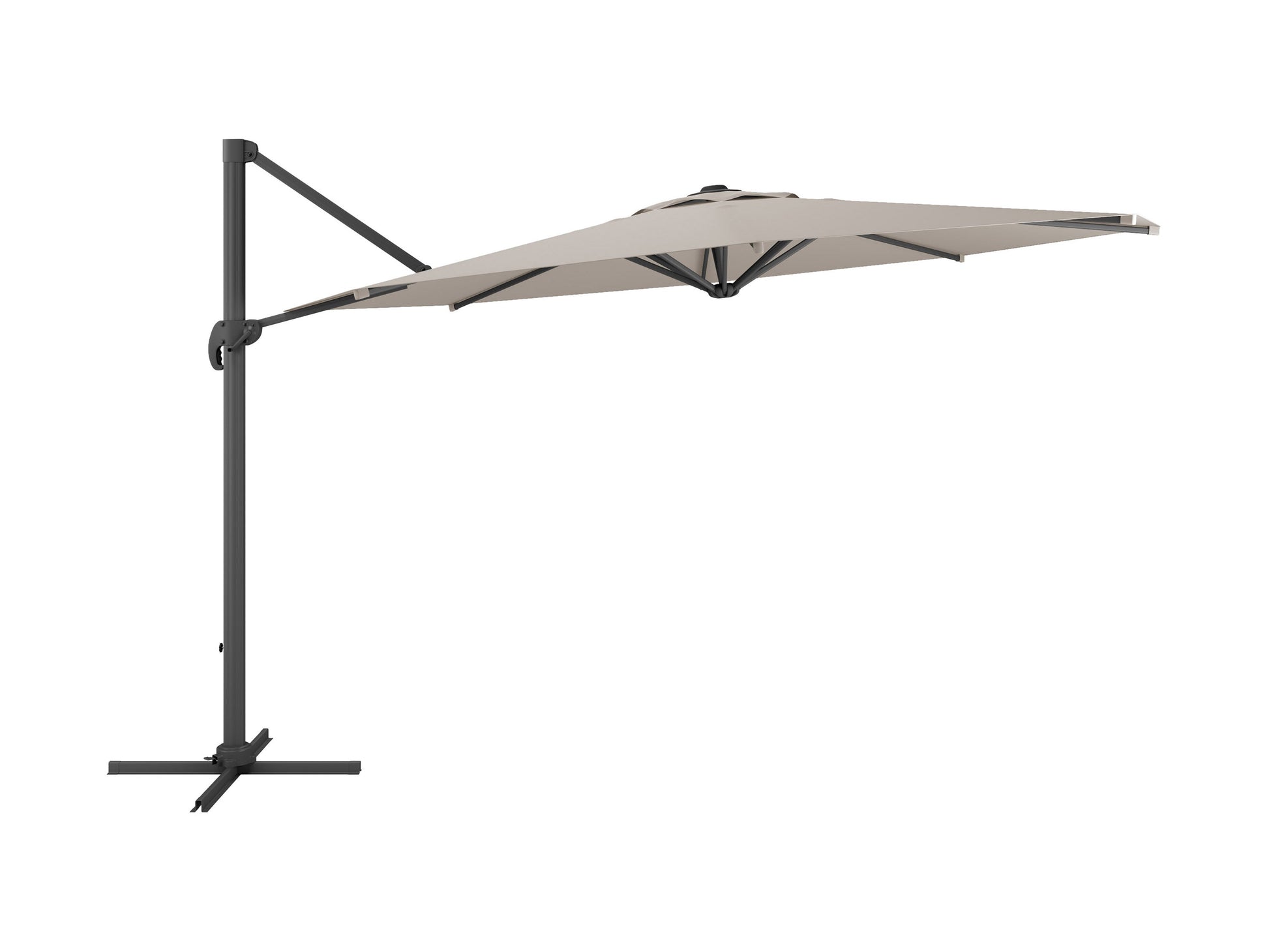 sandy grey deluxe offset patio umbrella 500 Series product image CorLiving#color_sandy-grey