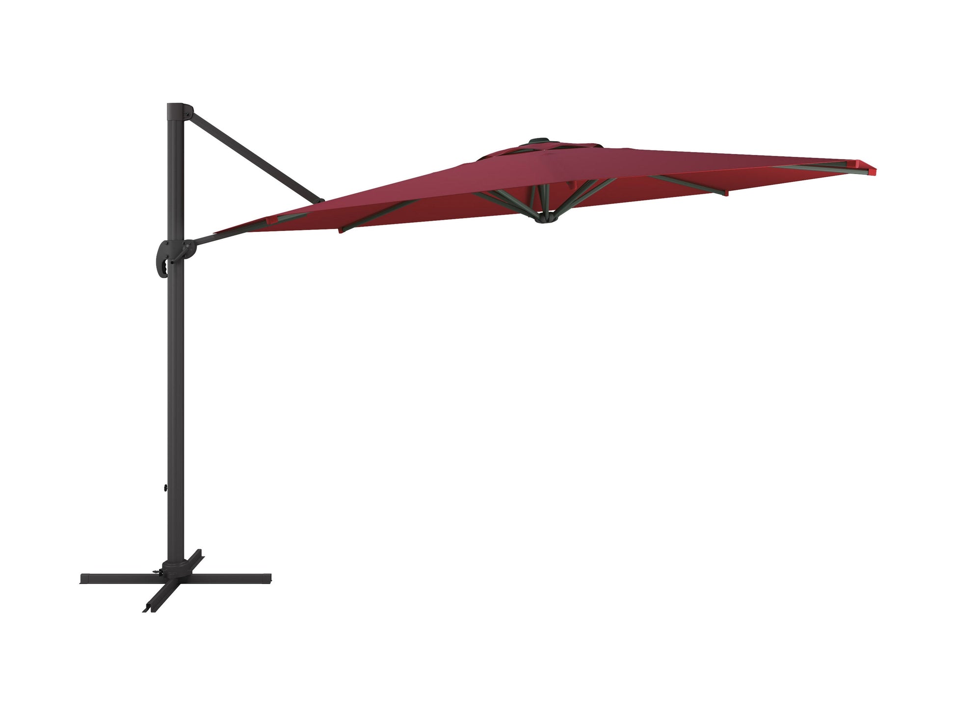 wine red deluxe offset patio umbrella 500 Series product image CorLiving#color_wine-red