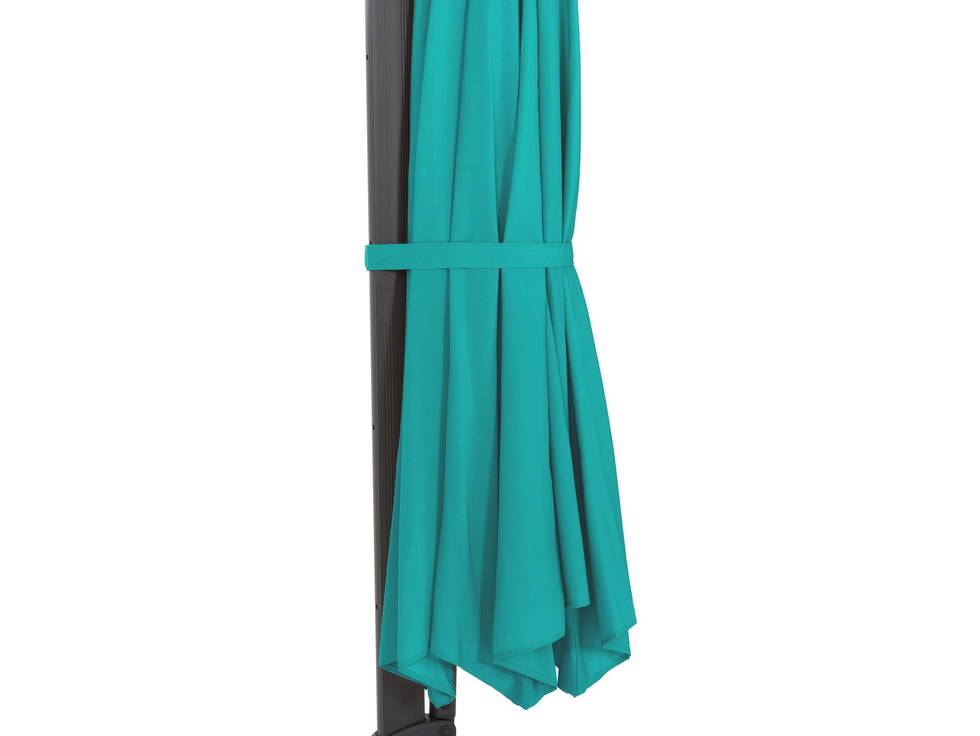 turquoise blue deluxe offset patio umbrella 500 Series detail image CorLiving#color_turquoise-blue