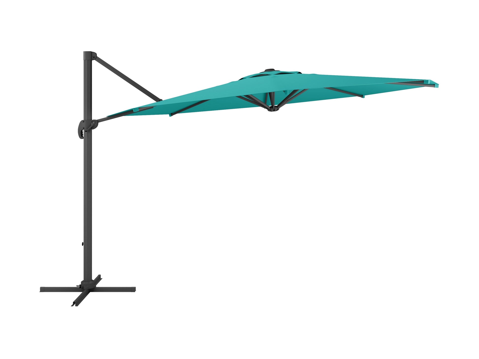 turquoise blue deluxe offset patio umbrella 500 Series product image CorLiving#color_turquoise-blue